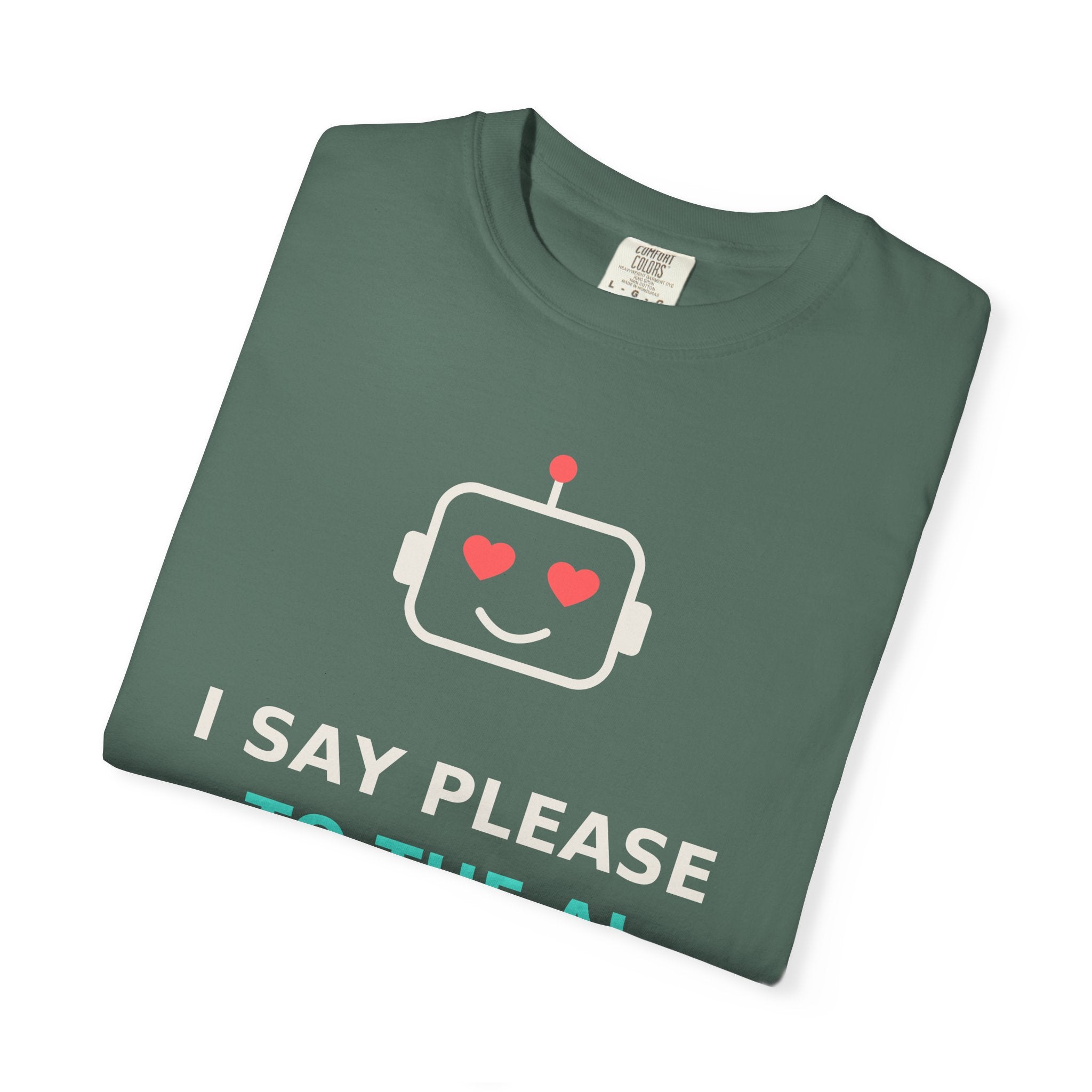 I Say Please to the AI Funny T Shirt, AI Meme Gift, Polite Robot Tee, Tech Humor Shirt, Programmer Nerd Gift for Coders