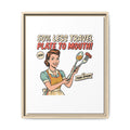50% Less Travel Plate to Mouth Retro Kitchen Art Matte Canvas