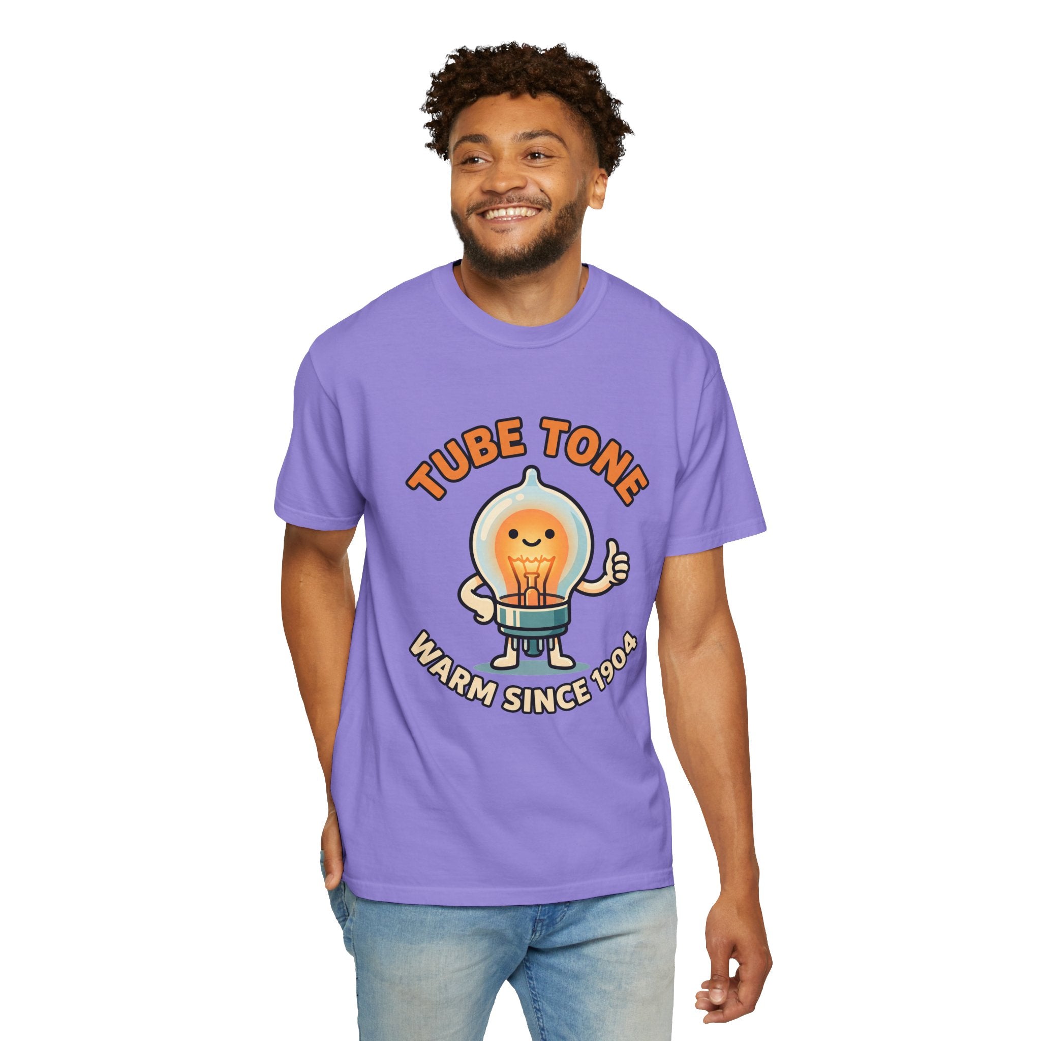 Tube Tone Light Bulb Tee | Vintage Radiant Lamp Illustration, Warm Since 1904