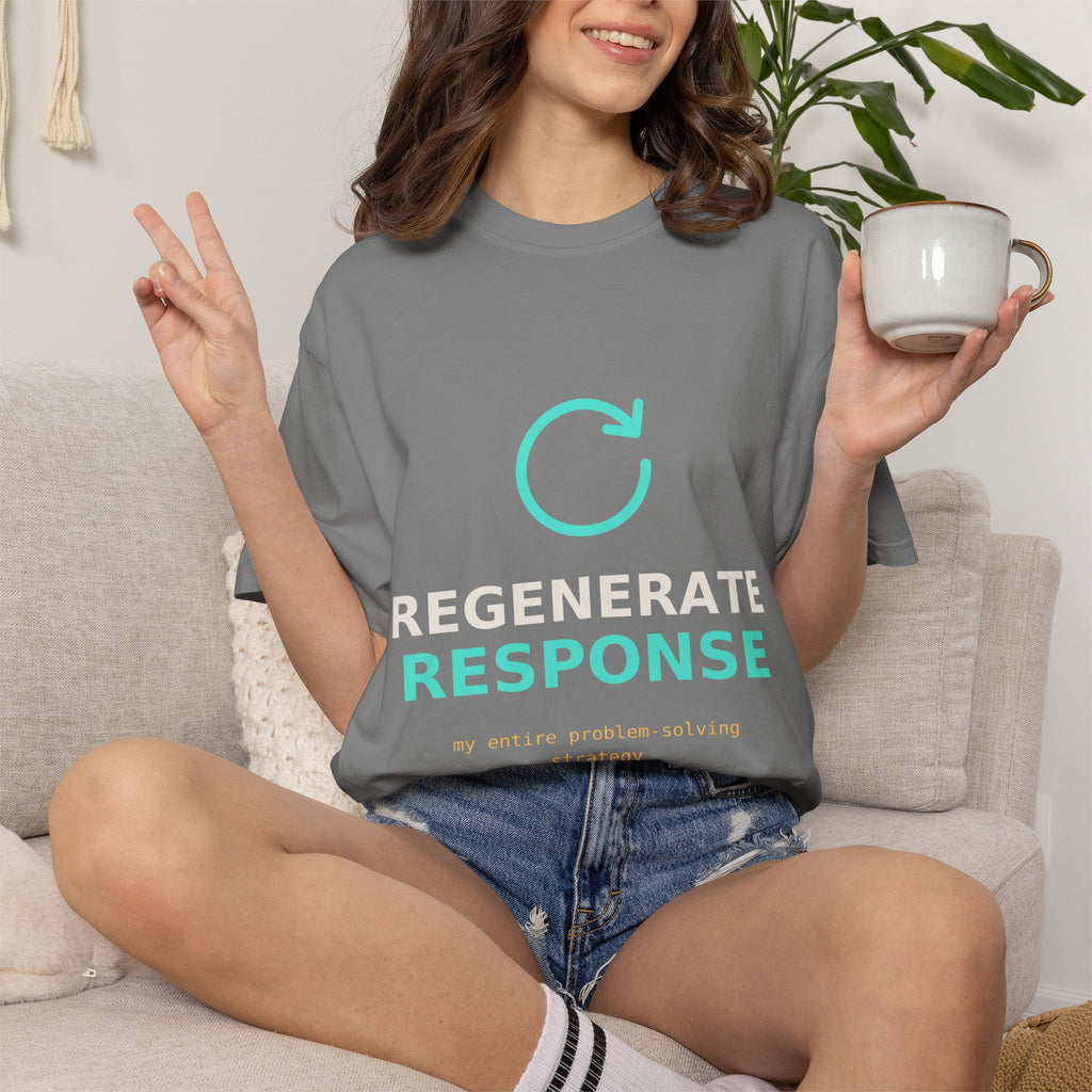 Regenerate Response Funny AI T-Shirt, Programmer Gift, Developer Tee, Coding Humor Shirt, AI Meme for Nerds, Problem Solving Geek