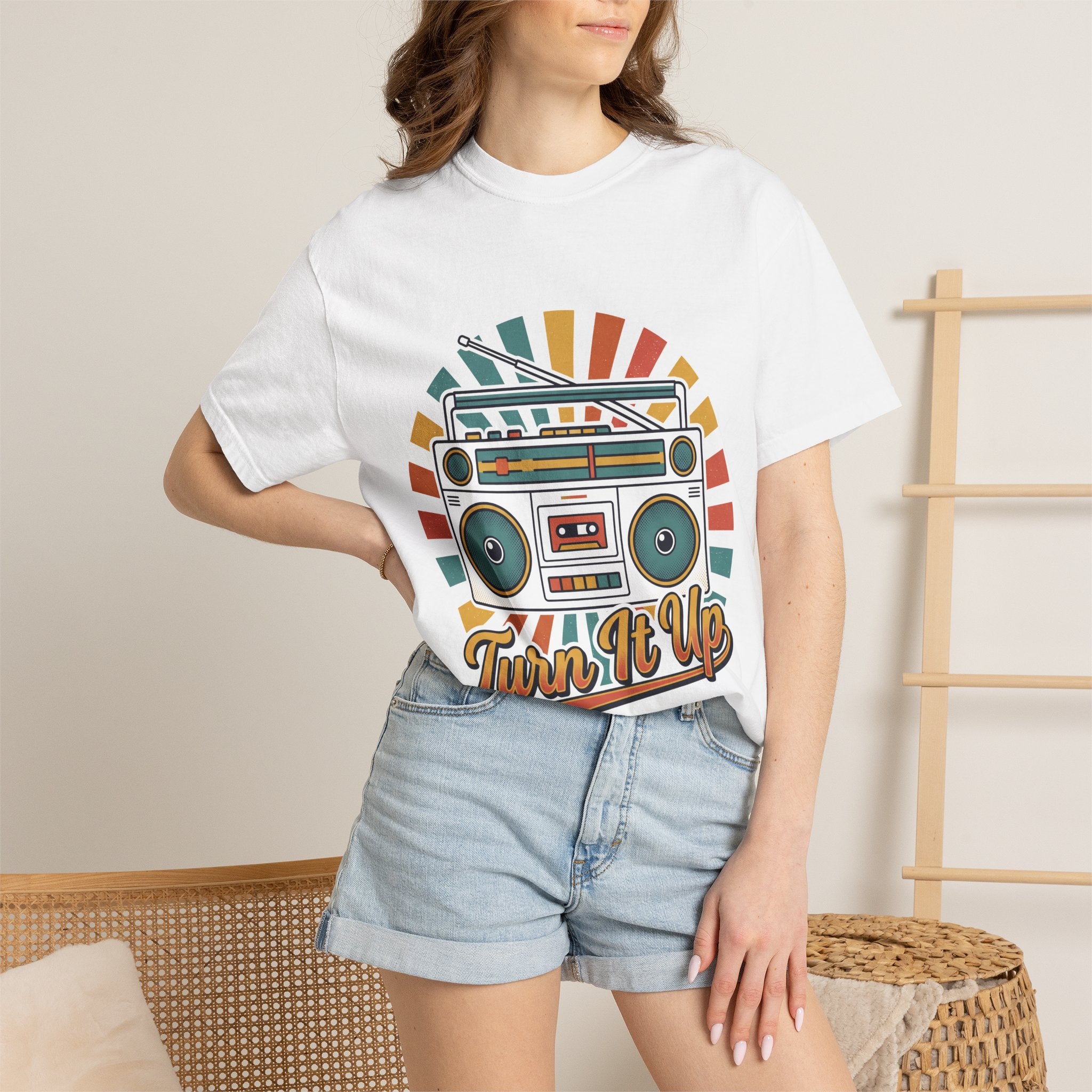 80s Boombox Retro Music Tee | Vintage Ghetto Blaster Shirt