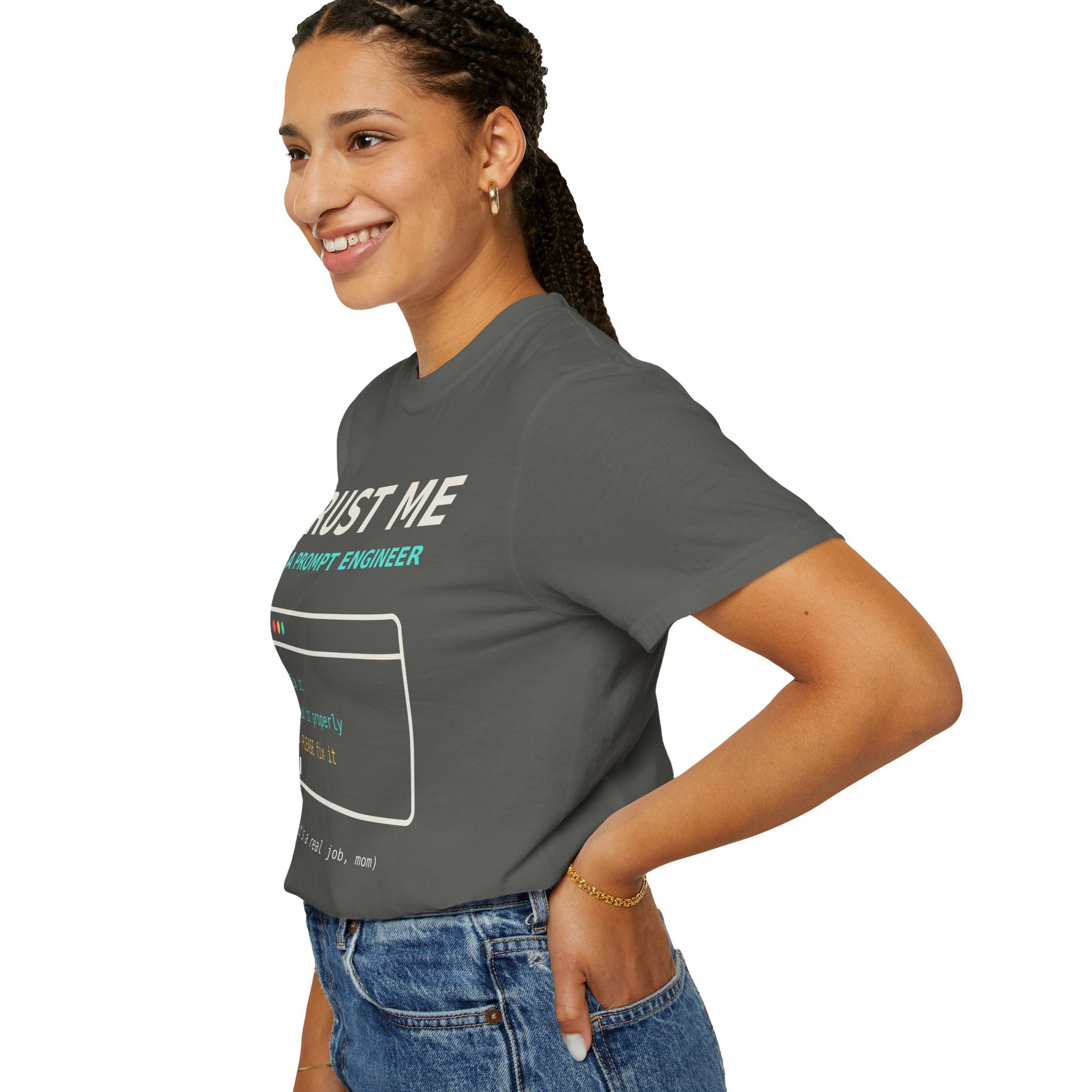 Trust Me I'm a Prompt Engineer Funny T-Shirt, AI Developer Gift, Programmer Tee, Coding Humor Shirt, Software Engineer AI Meme for Nerds