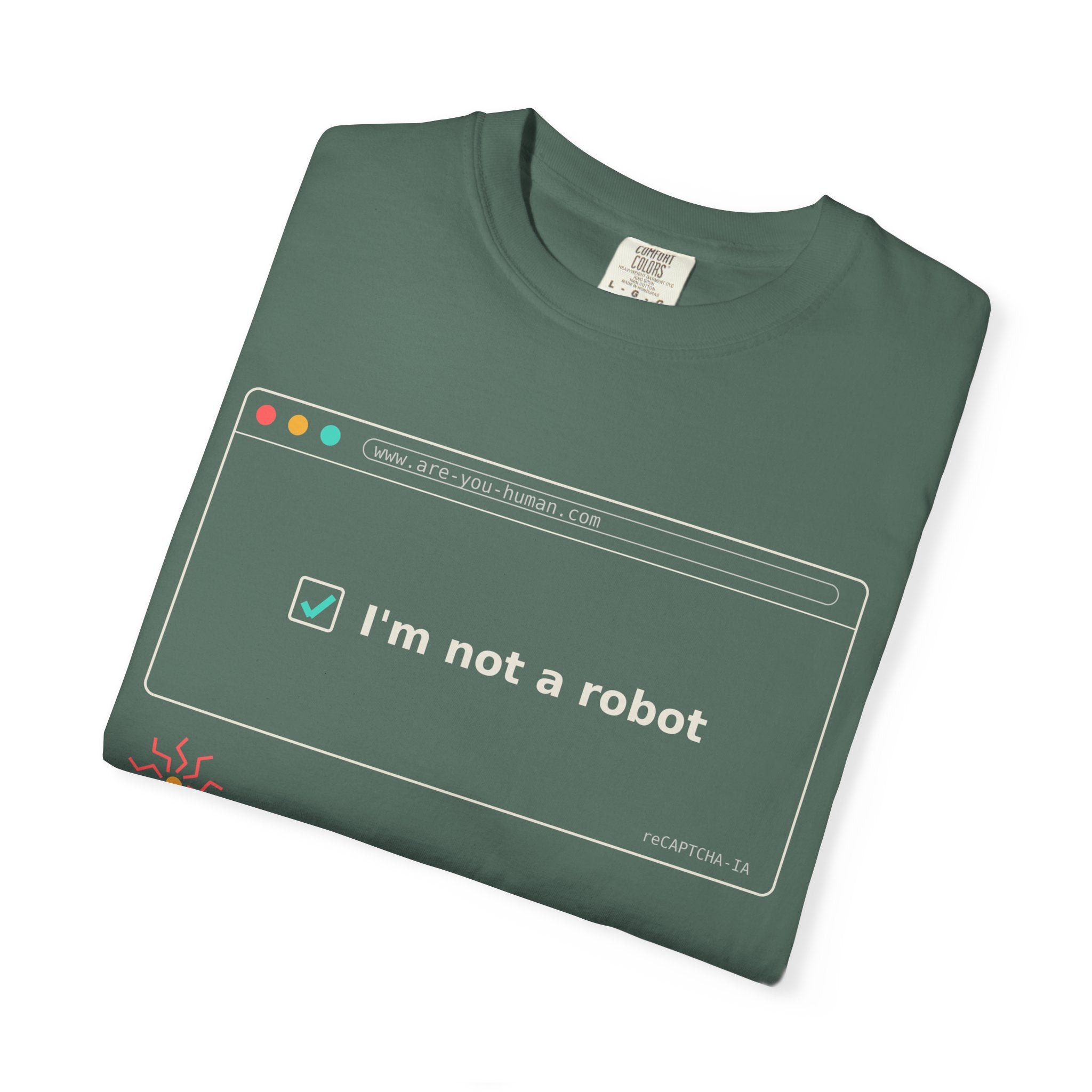I'm Not a Robot Funny AI T-Shirt, CAPTCHA Meme Tee, Prompt Engineer Gift, Programmer Developer Shirt, AI Humor for Coders and Nerds