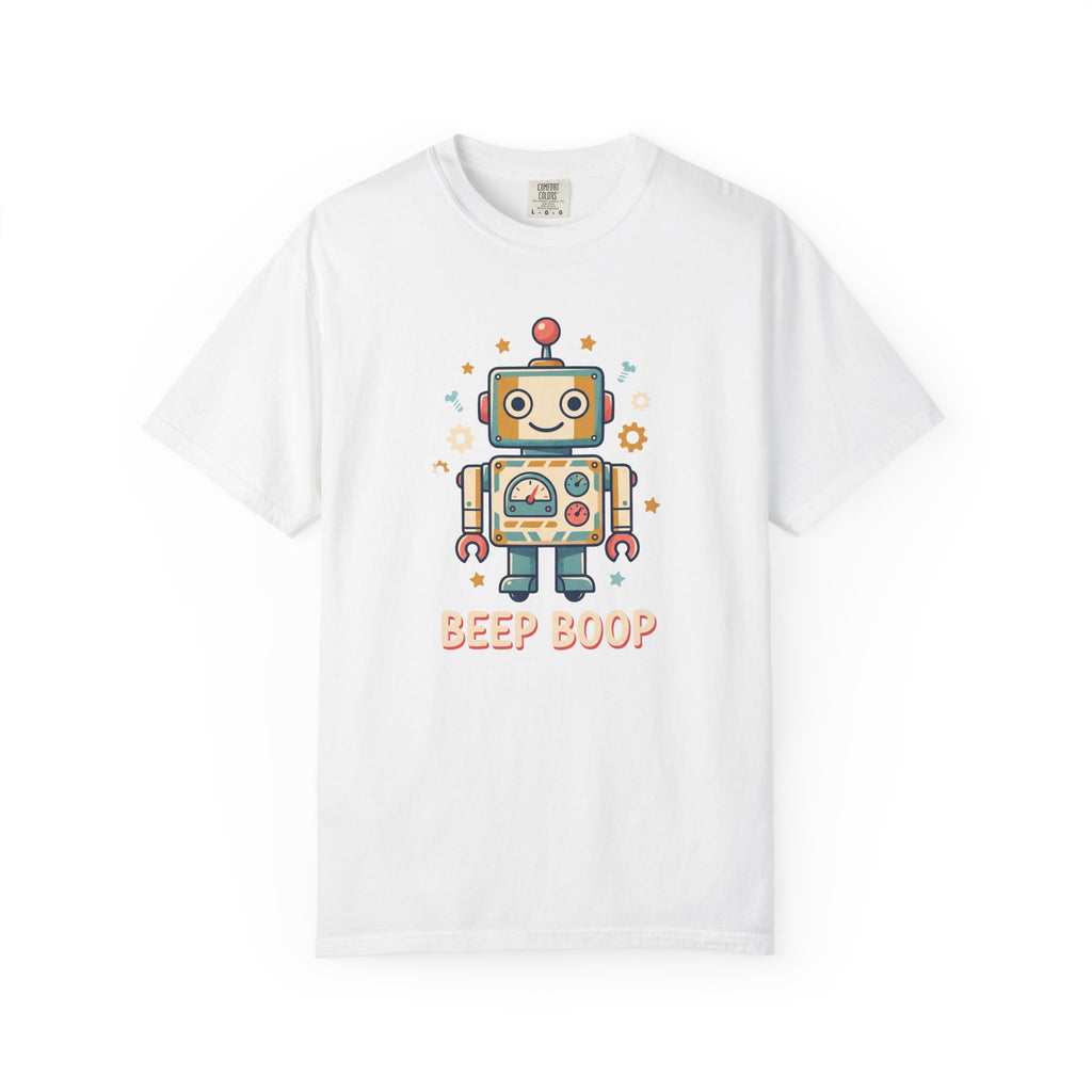 Retro Cartoon Robot Beep Boop T-Shirt | Cute Robot Graphic Tee
