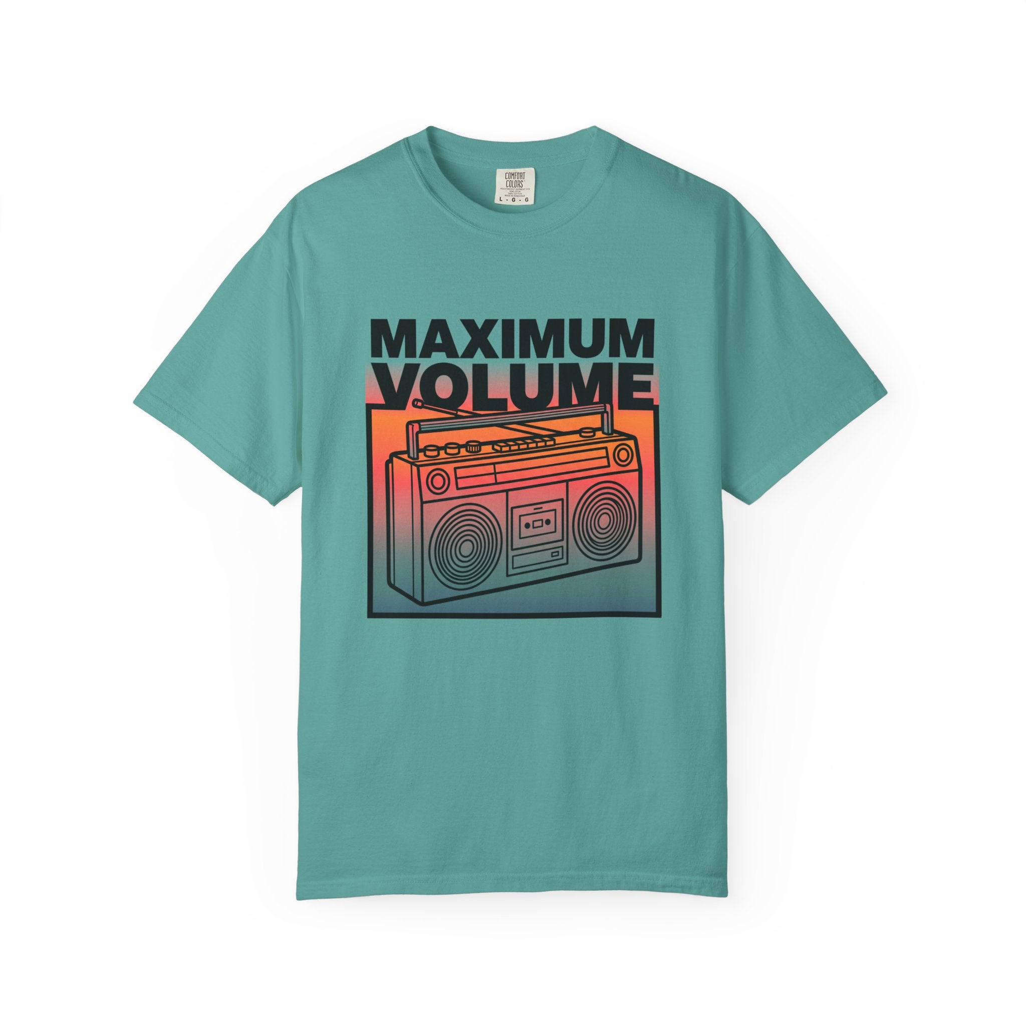 Maximum Volume Boombox T-shirt | Retro Radio Graphic Tee