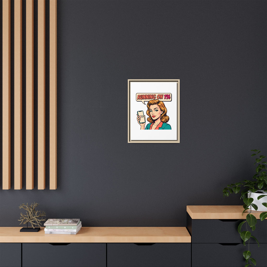 Running on 1% Pop Art Woman Matte Canvas