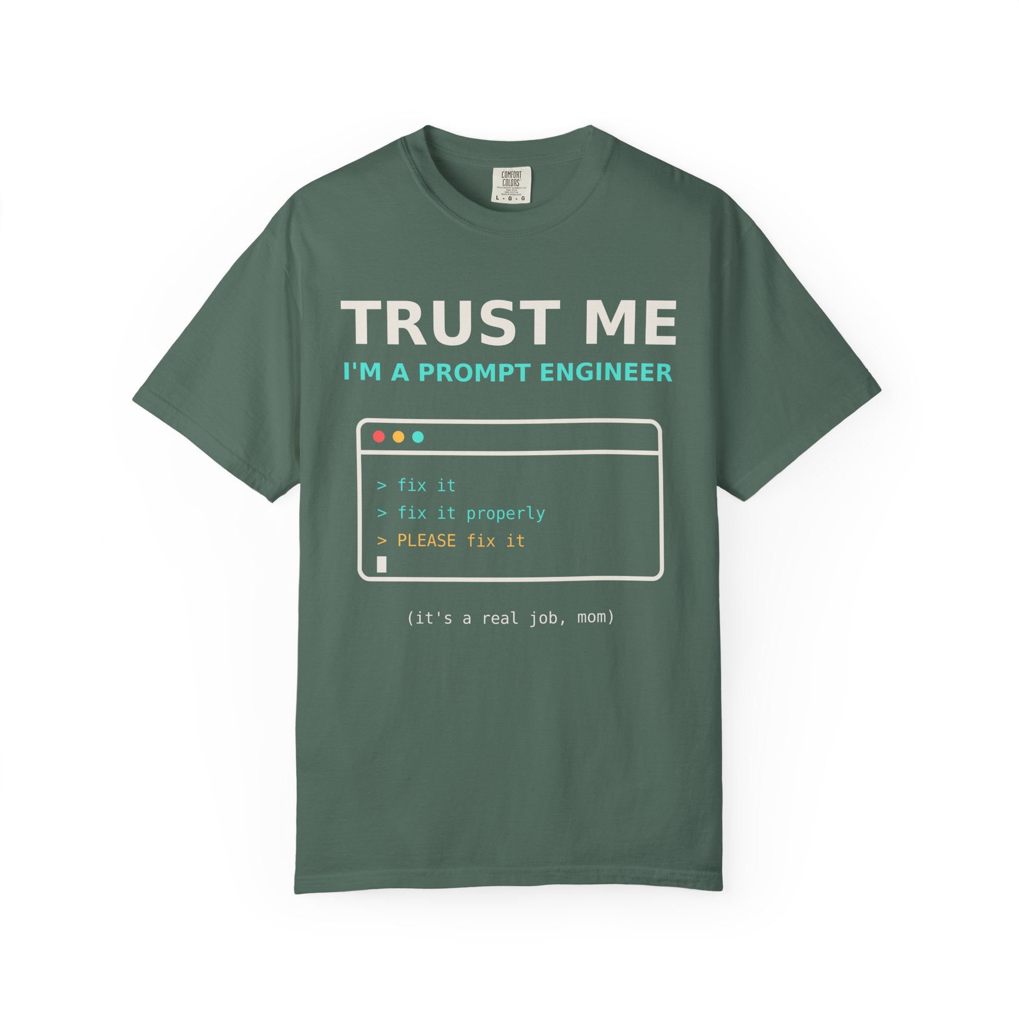Trust Me I'm a Prompt Engineer Funny T-Shirt, AI Developer Gift, Programmer Tee, Coding Humor Shirt, Software Engineer AI Meme for Nerds