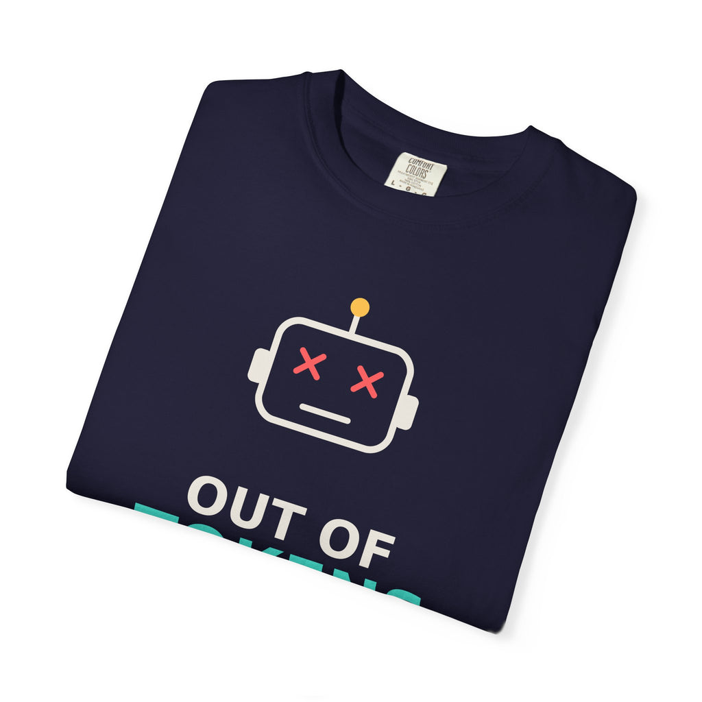 Out of Tokens Funny AI T-Shirt, Prompt Engineer Gift, Programmer Developer Tee, AI Meme Shirt for Coders, Machine Learning Tech Humor