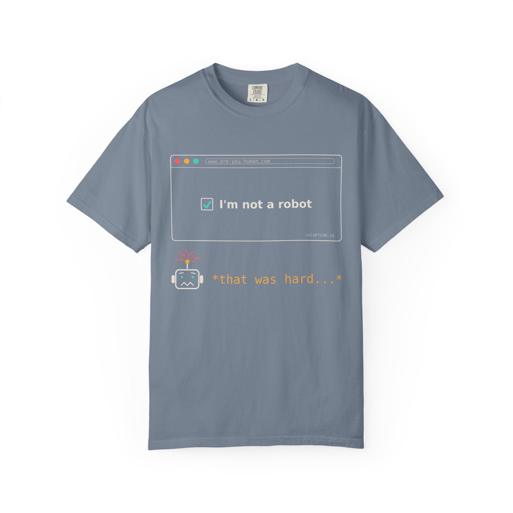 I'm Not a Robot Funny AI T-Shirt, CAPTCHA Meme Tee, Prompt Engineer Gift, Programmer Developer Shirt, AI Humor for Coders and Nerds