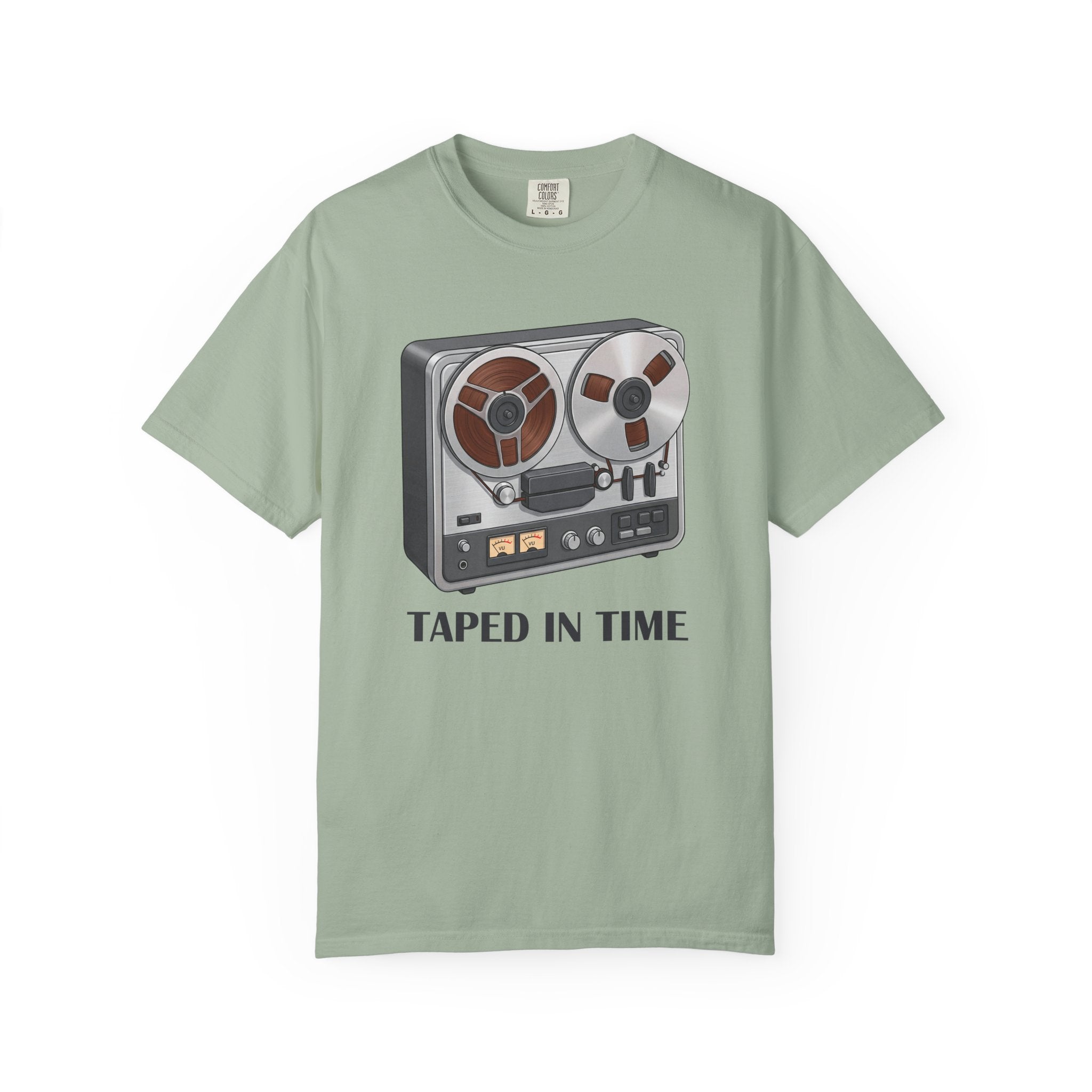 Taped In Time Reel-to-Reel Tape Recorder T-shirt | Vintage Audio Tee