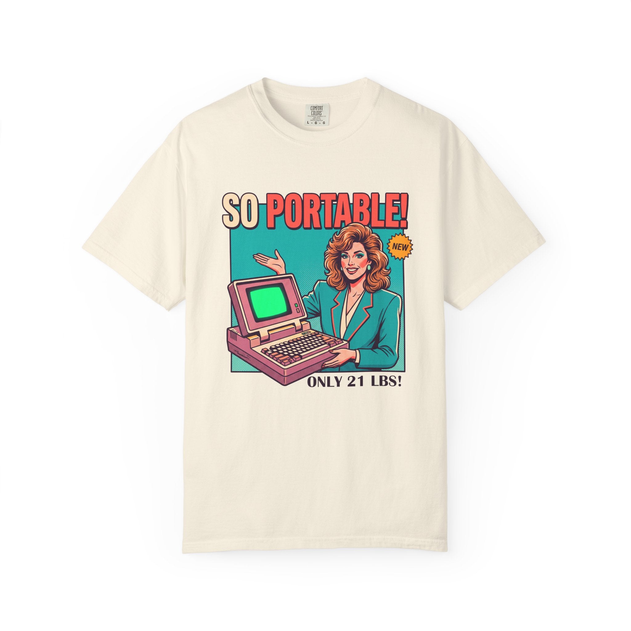 So Portable Retro Computer Tee | Vintage 80s Laptop Graphic T-Shirt