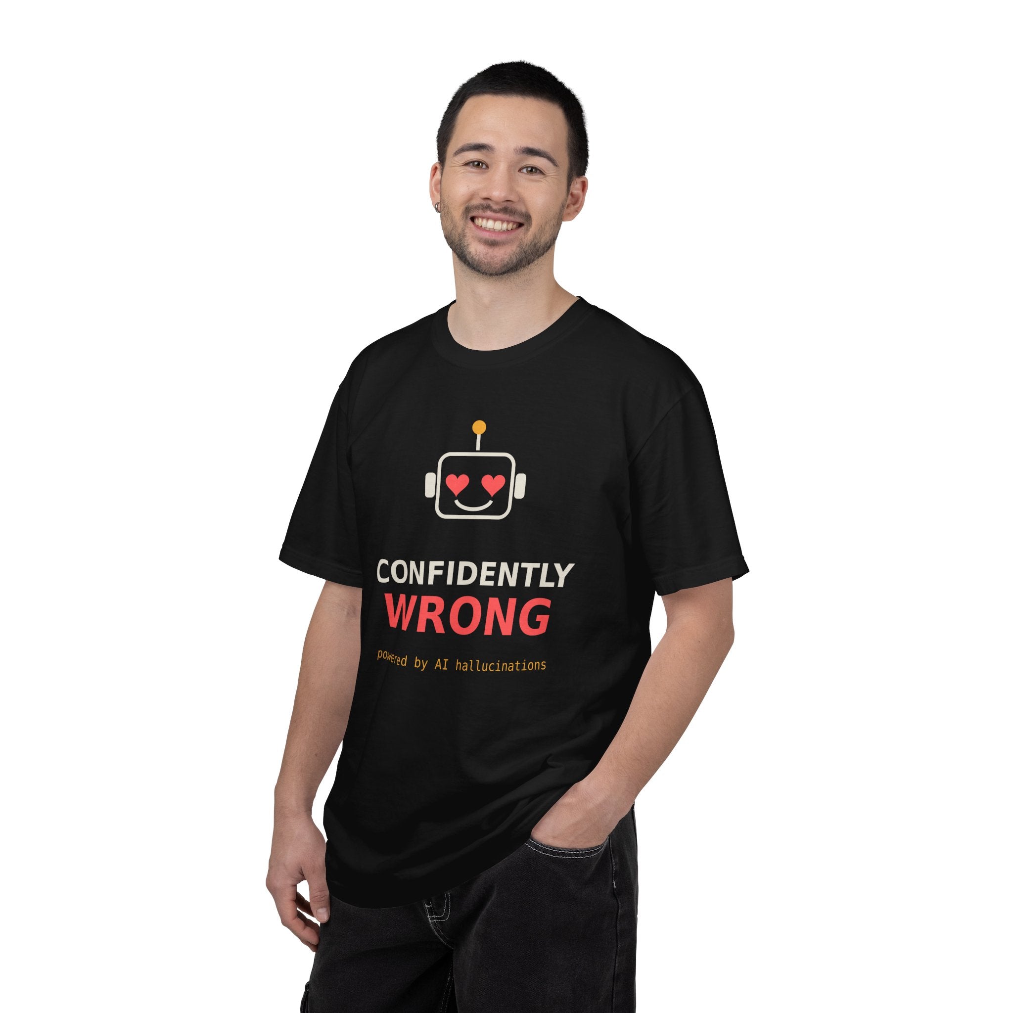 Confidently Wrong Funny AI T Shirt, AI Hallucination Meme Tee, Programmer Gift, Tech Humor Shirt, Chatbot Robot Nerd Gift for Coders