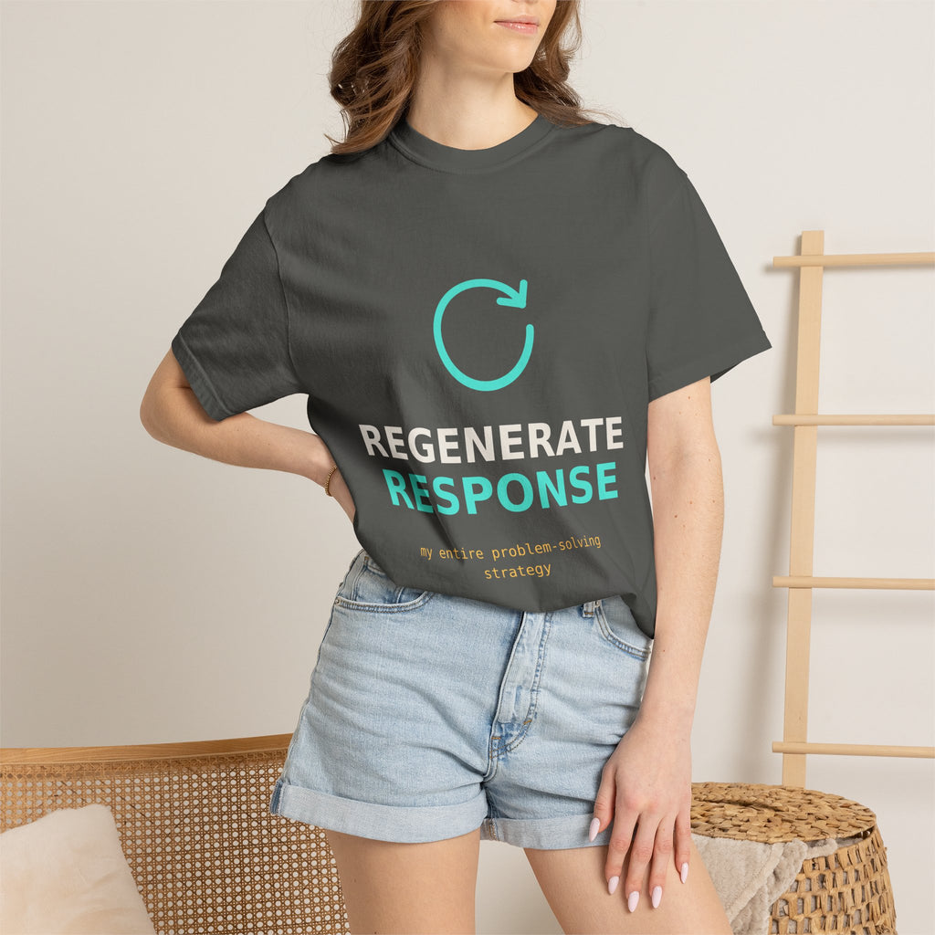 Regenerate Response Funny AI T-Shirt, Programmer Gift, Developer Tee, Coding Humor Shirt, AI Meme for Nerds, Problem Solving Geek