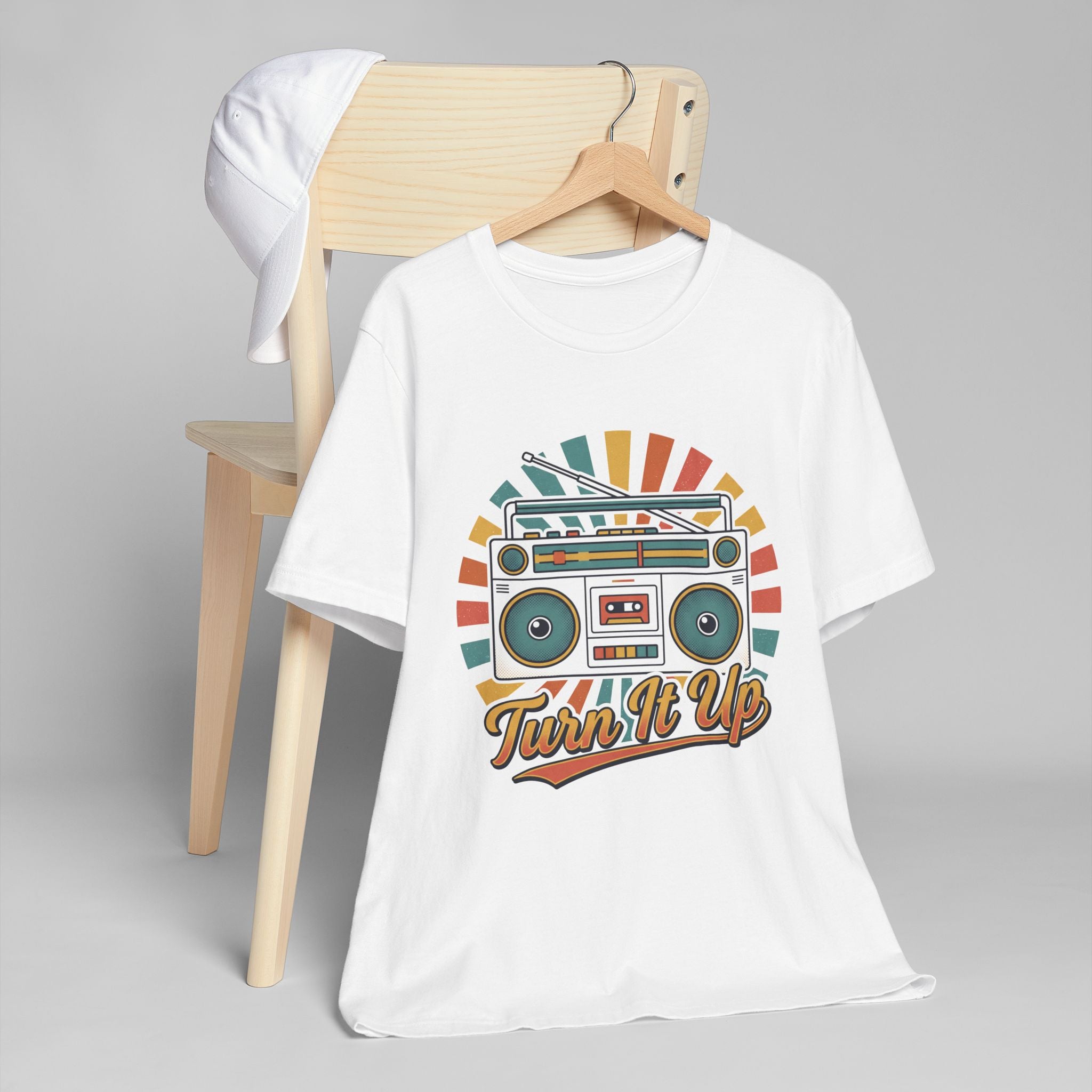 Retro Boombox 'Turn It Up' T-Shirt
