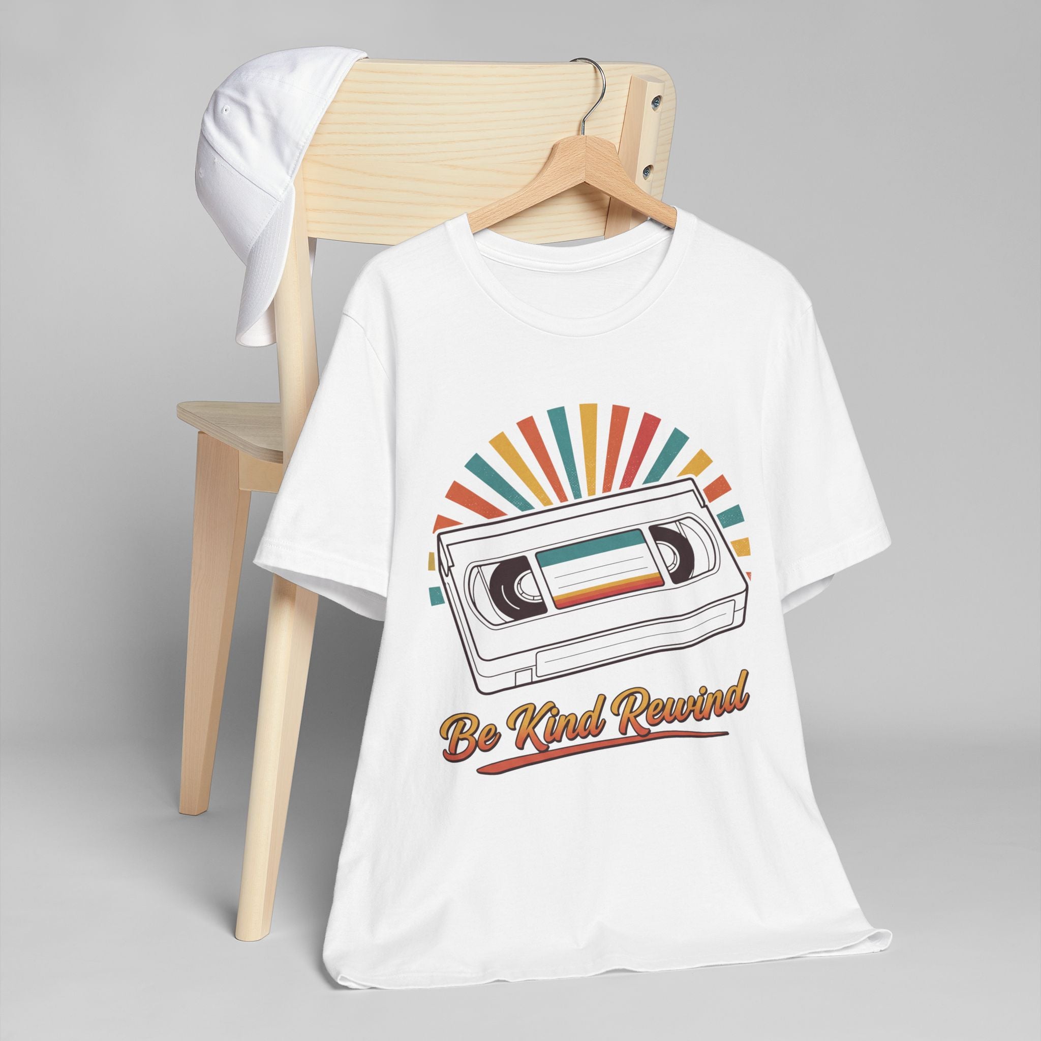 Retro Cassette Tee — "Be Kind Rewind" Vintage Music T-Shirt