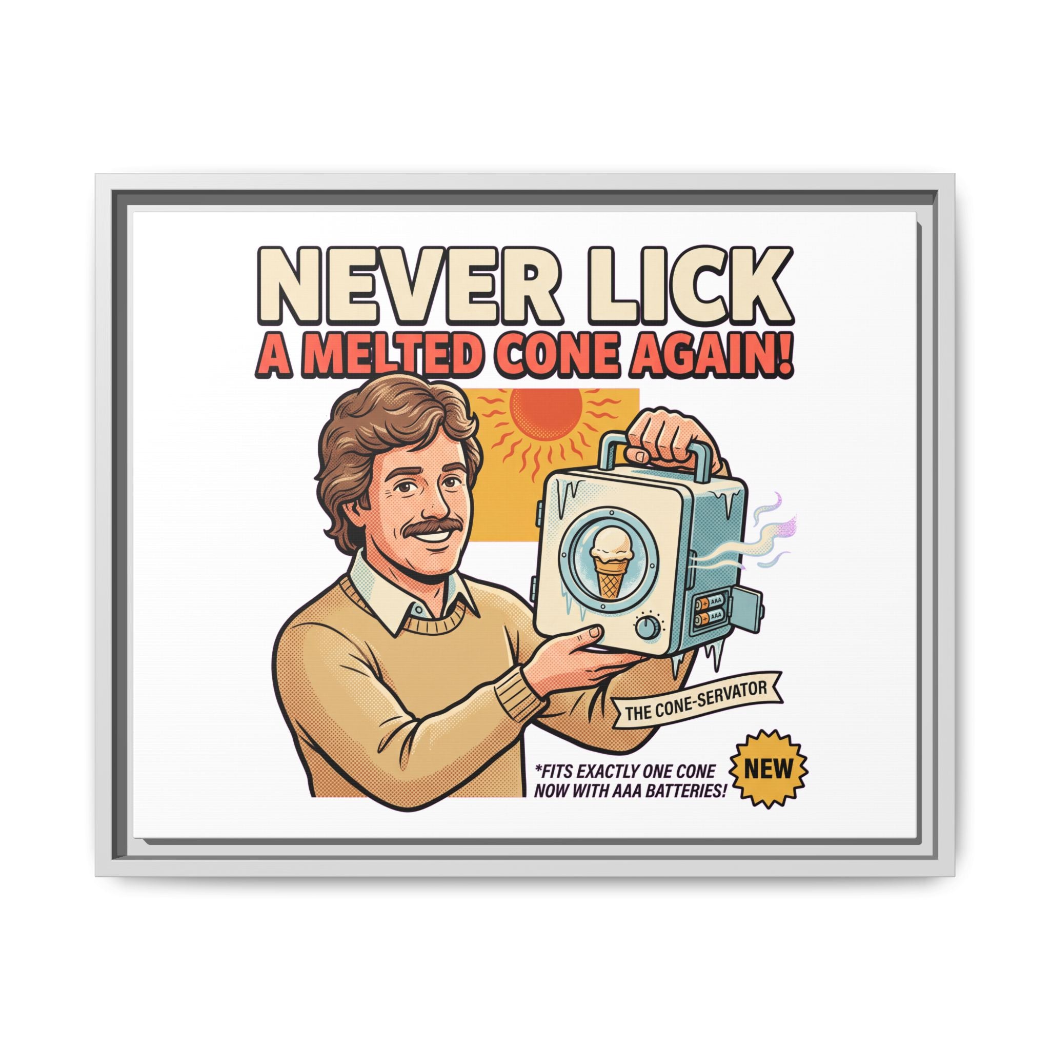 Never Lick a Melted Cone Again Poster Print