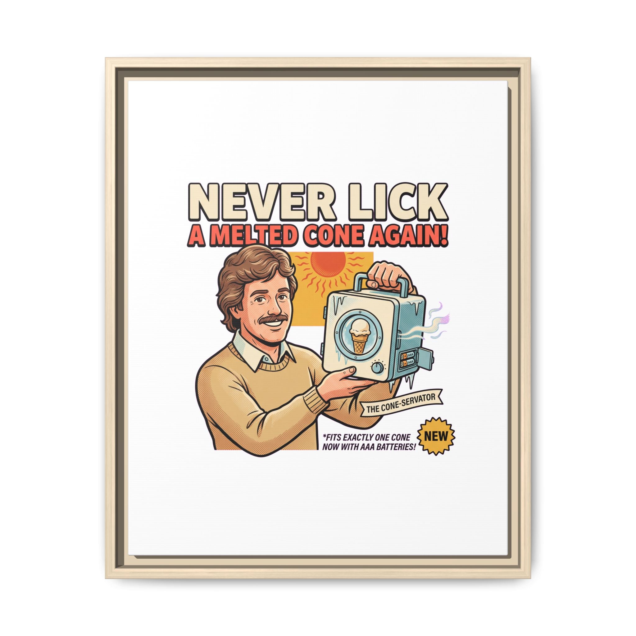 Never Lick a Melted Cone Again Poster Print