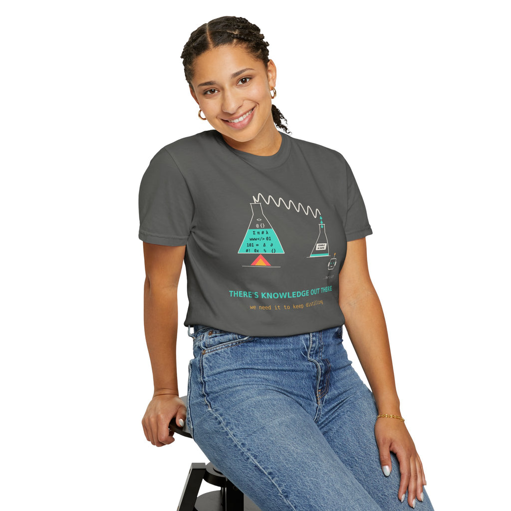 Theres Knowledge Out There Funny AI T-Shirt, Data Science Meme Tee, Machine Learning Gift, Programmer Tech Humor Nerd Shirt for Coders