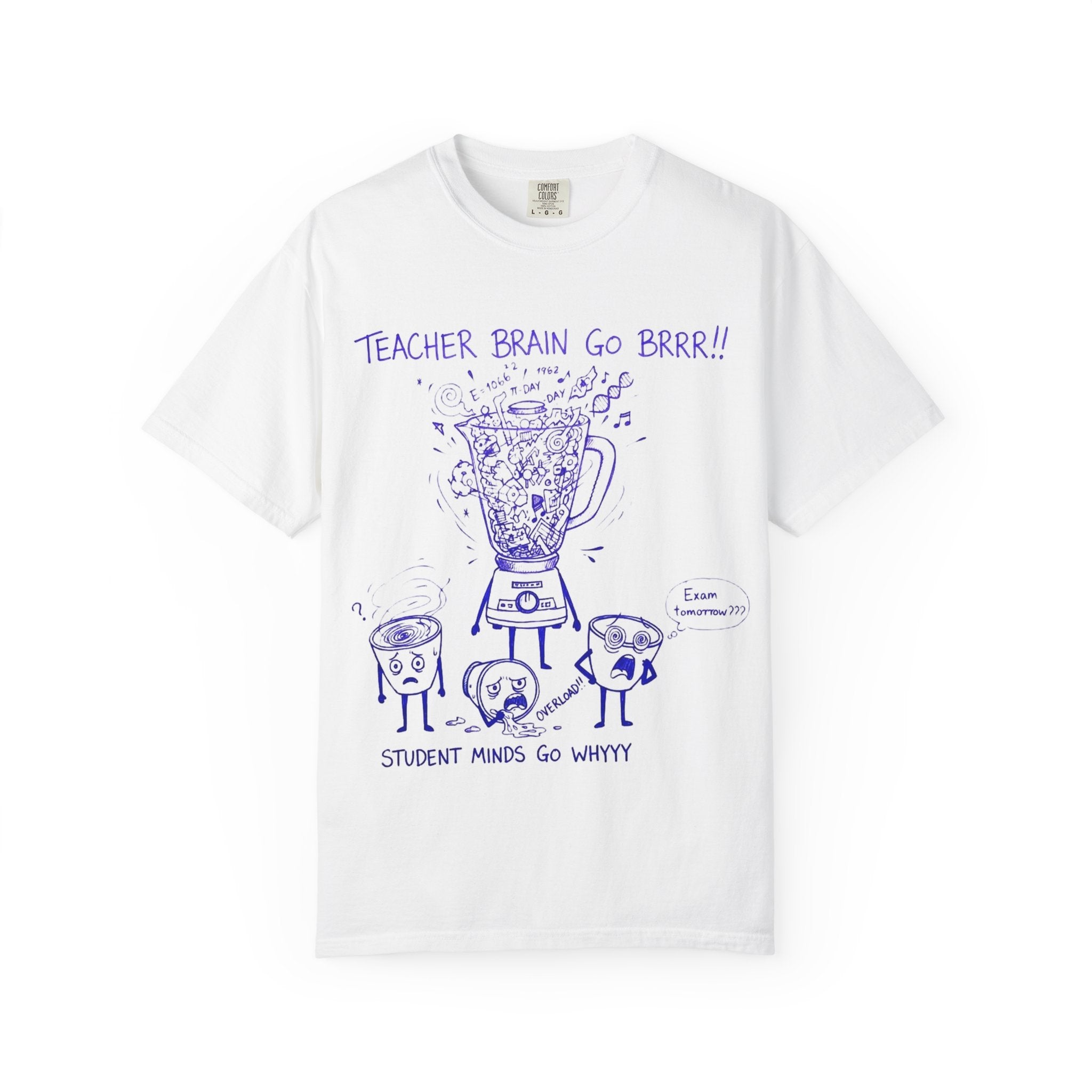 Teacher Brain Go Brrr T-shirt | Funny Teacher Cartoon Tee