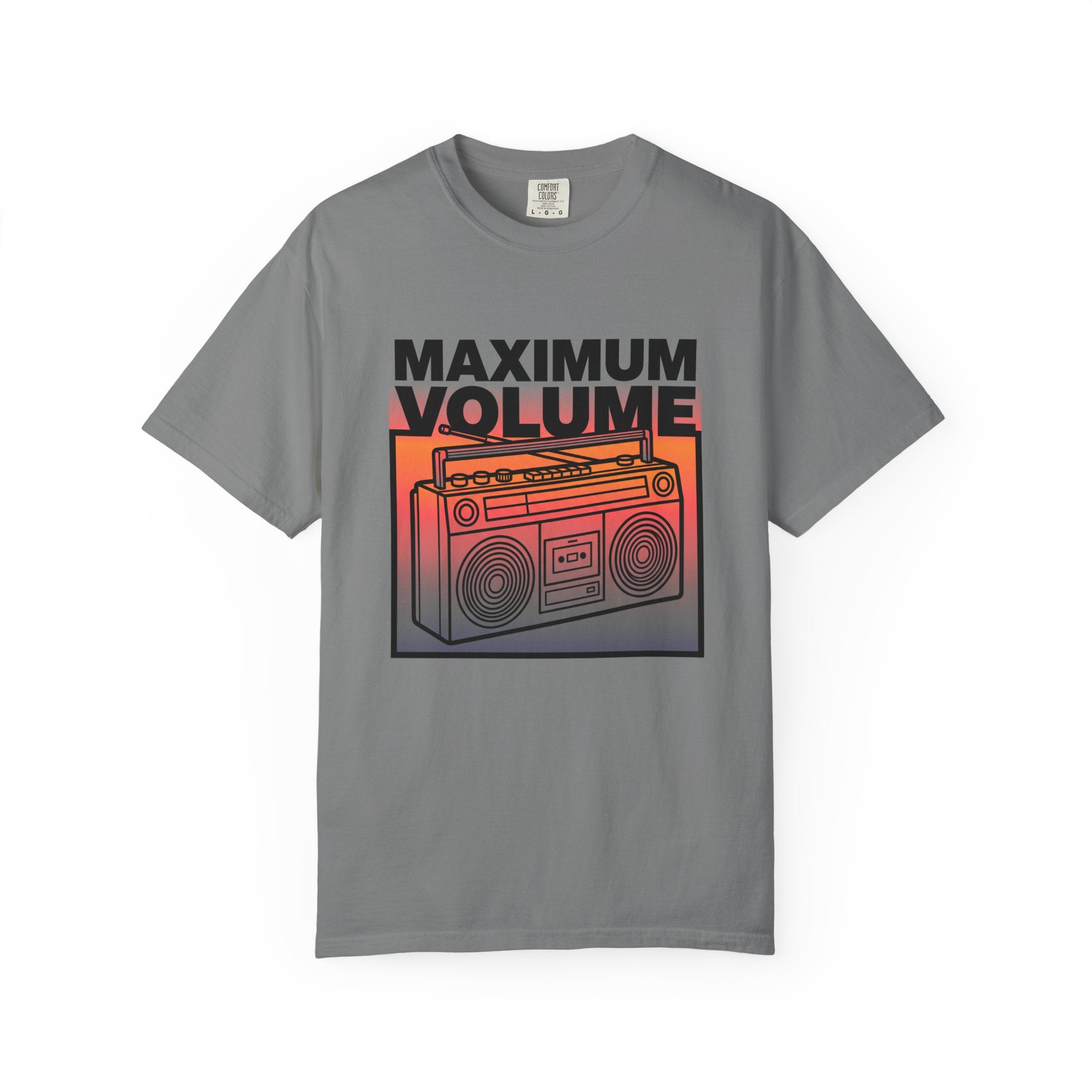 Maximum Volume Boombox T-shirt | Retro Radio Graphic Tee