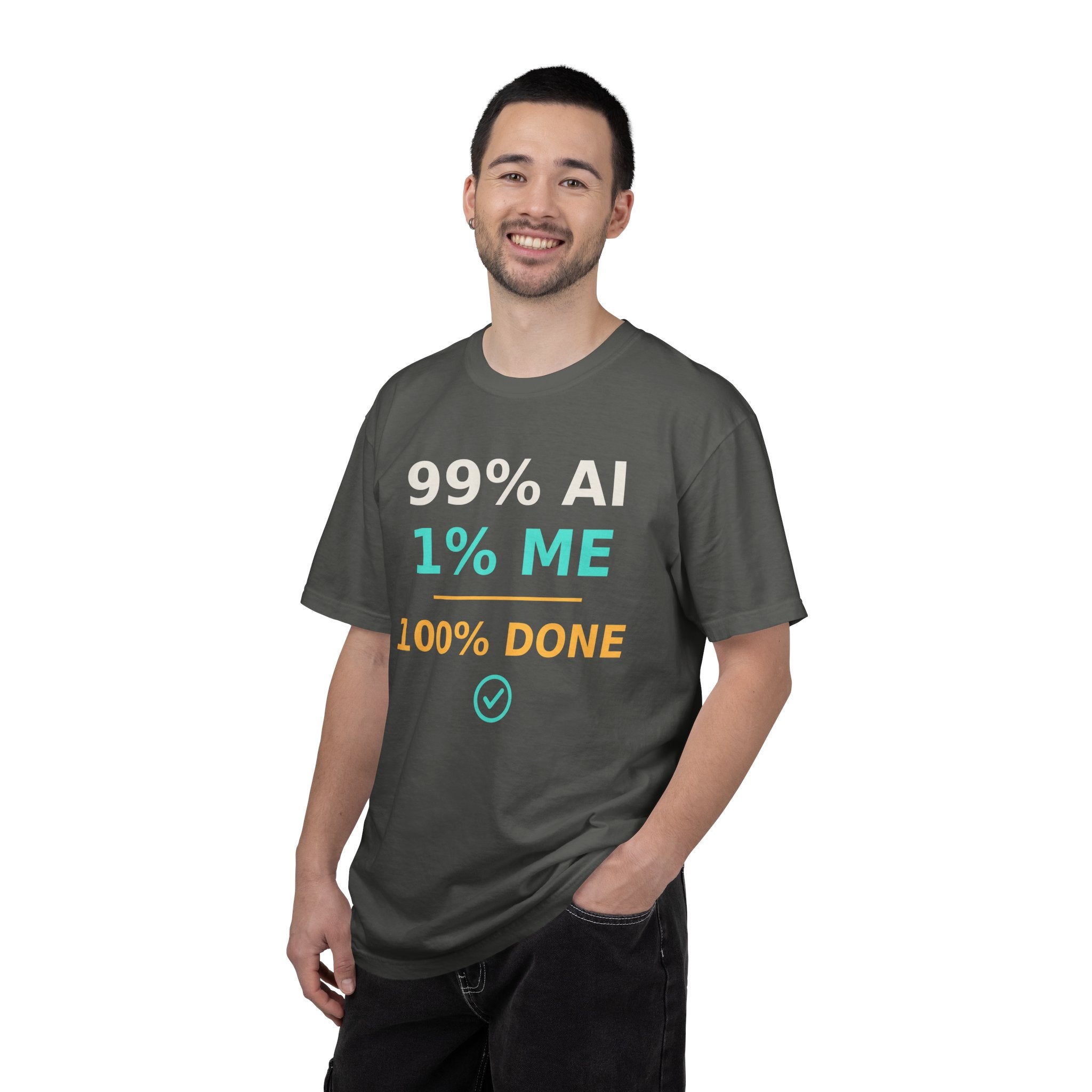 99 AI, 1 Me, 100% Done Funny T-Shirt, Programmer Gift, AI Meme Tee, Developer Productivity Shirt, Coding Tech Humor Nerd Gift