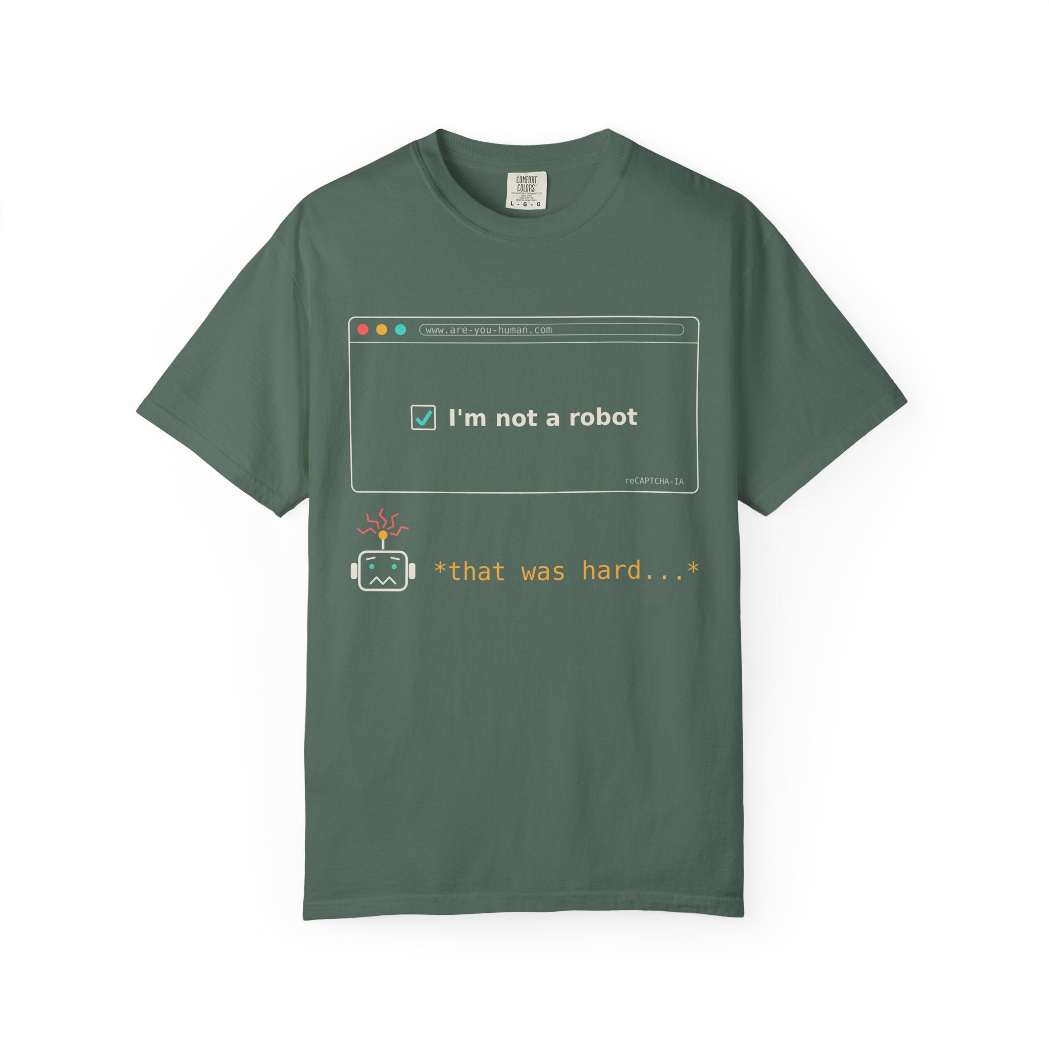 I'm Not a Robot Funny AI T-Shirt, CAPTCHA Meme Tee, Prompt Engineer Gift, Programmer Developer Shirt, AI Humor for Coders and Nerds