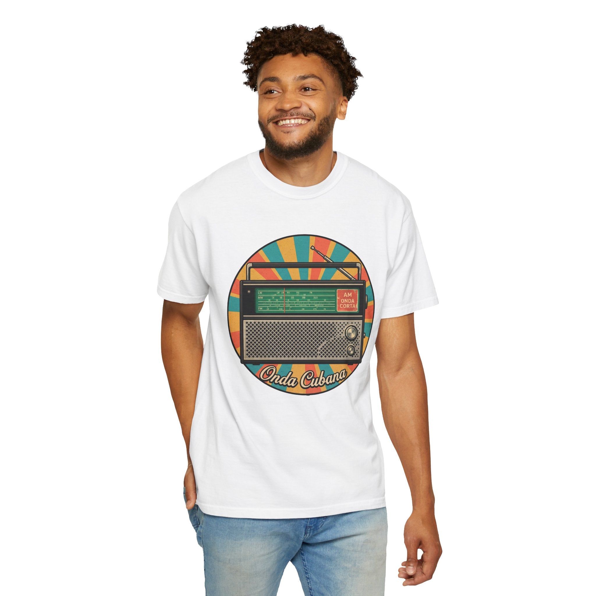 Vintage Radio T-Shirt — Retro 'Olde Cubana' Graphic Tee