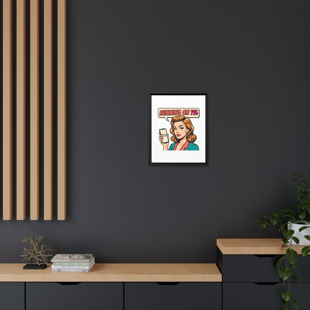 Running on 1% Pop Art Woman Matte Canvas