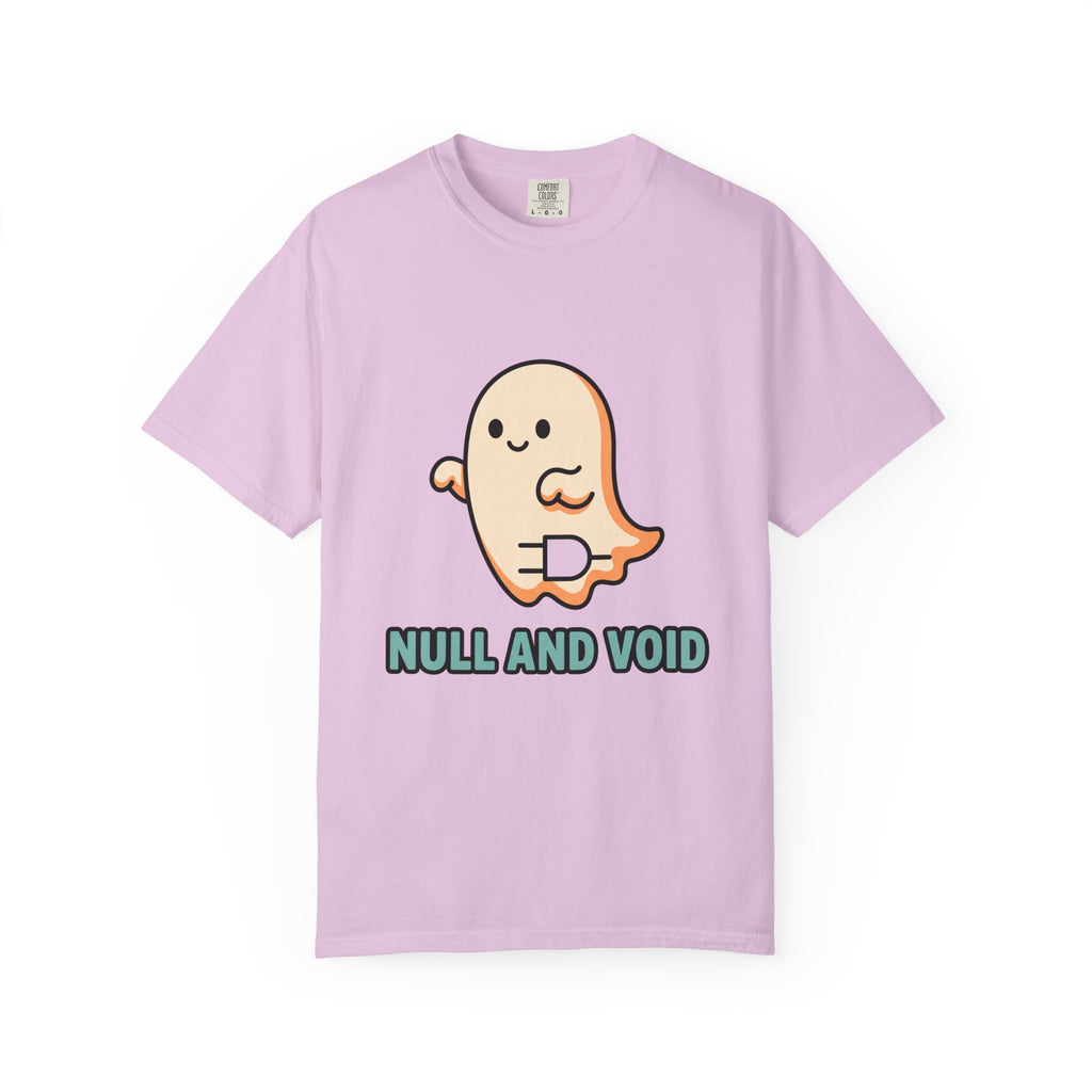 Null and Void ghost illustration T-shirt | Cute spooky graphic tee