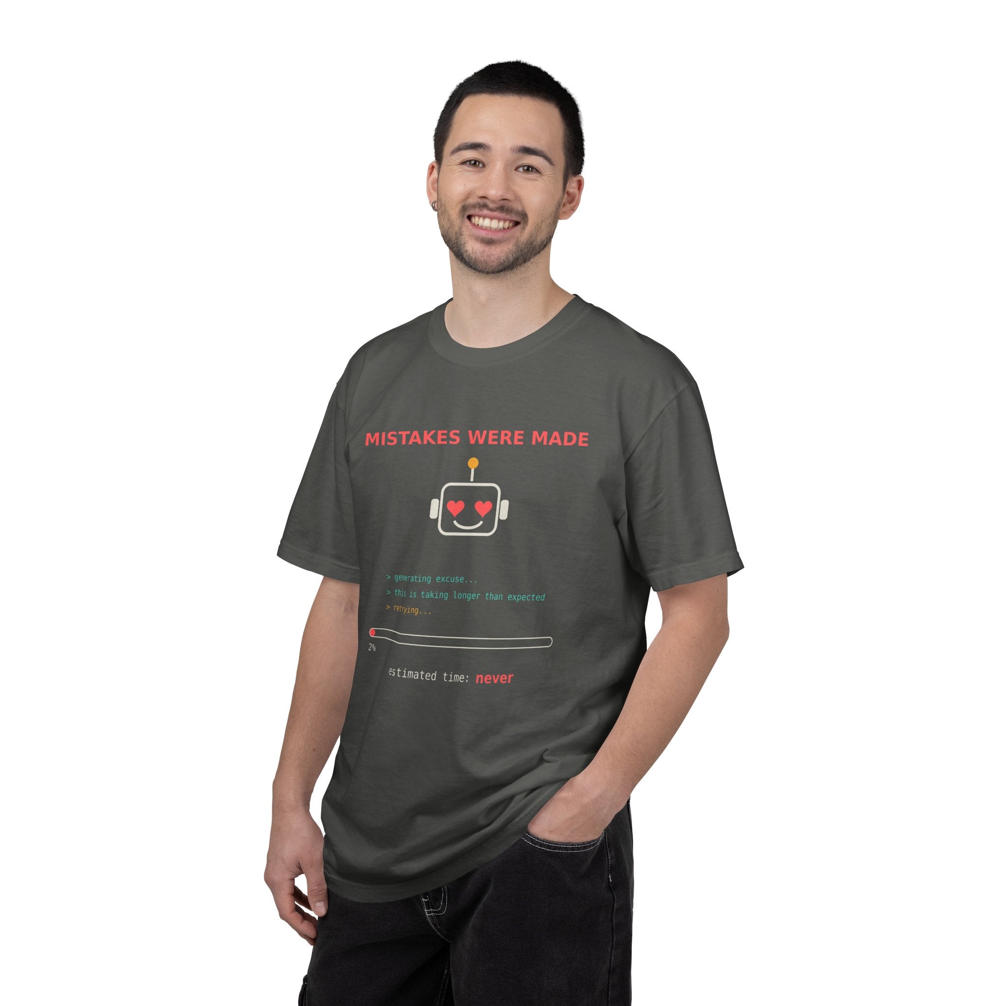 Mistakes Were Made Funny Excuse T-Shirt, AI Generating Excuse Meme Tee, Sarcastic Guilty Humor Shirt, Funny Gift for Him Her, Nerd Tee