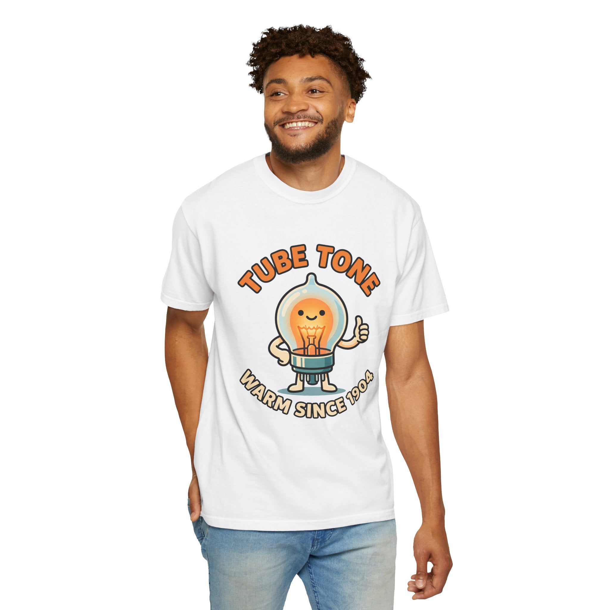 Tube Tone Light Bulb Tee | Vintage Radiant Lamp Illustration, Warm Since 1904
