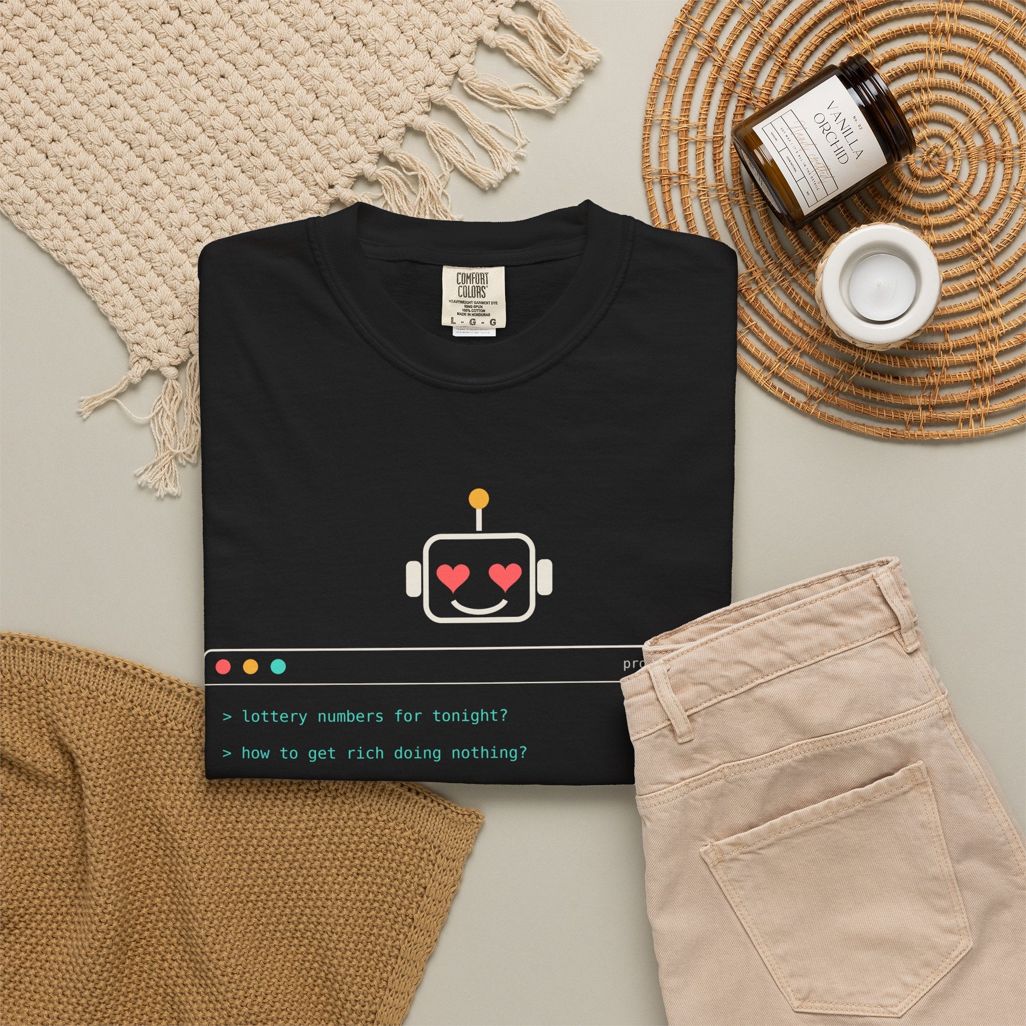 What We Ask AI Funny Meme T-Shirt, Lottery Numbers Crush Questions Tee, AI Humor Shirt, Programmer Nerd Gift, Tech Lover Gift for Coders