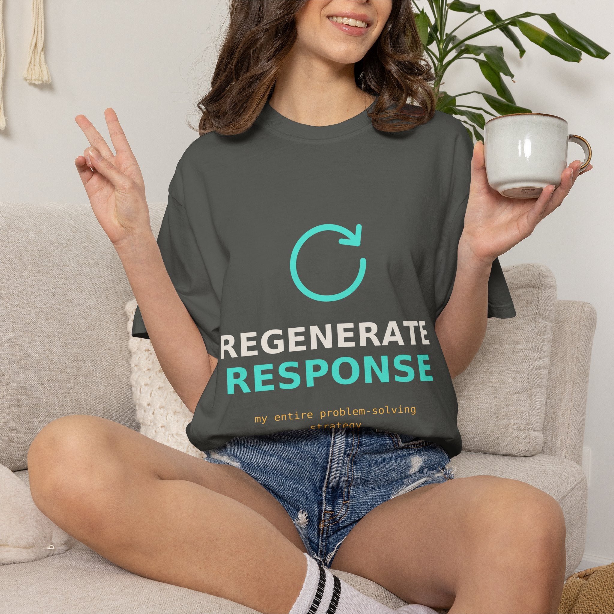 Regenerate Response Funny AI T-Shirt, Programmer Gift, Developer Tee, Coding Humor Shirt, AI Meme for Nerds, Problem Solving Geek