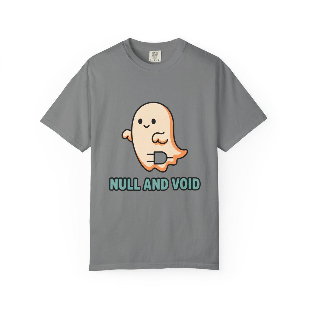 Null and Void ghost illustration T-shirt | Cute spooky graphic tee