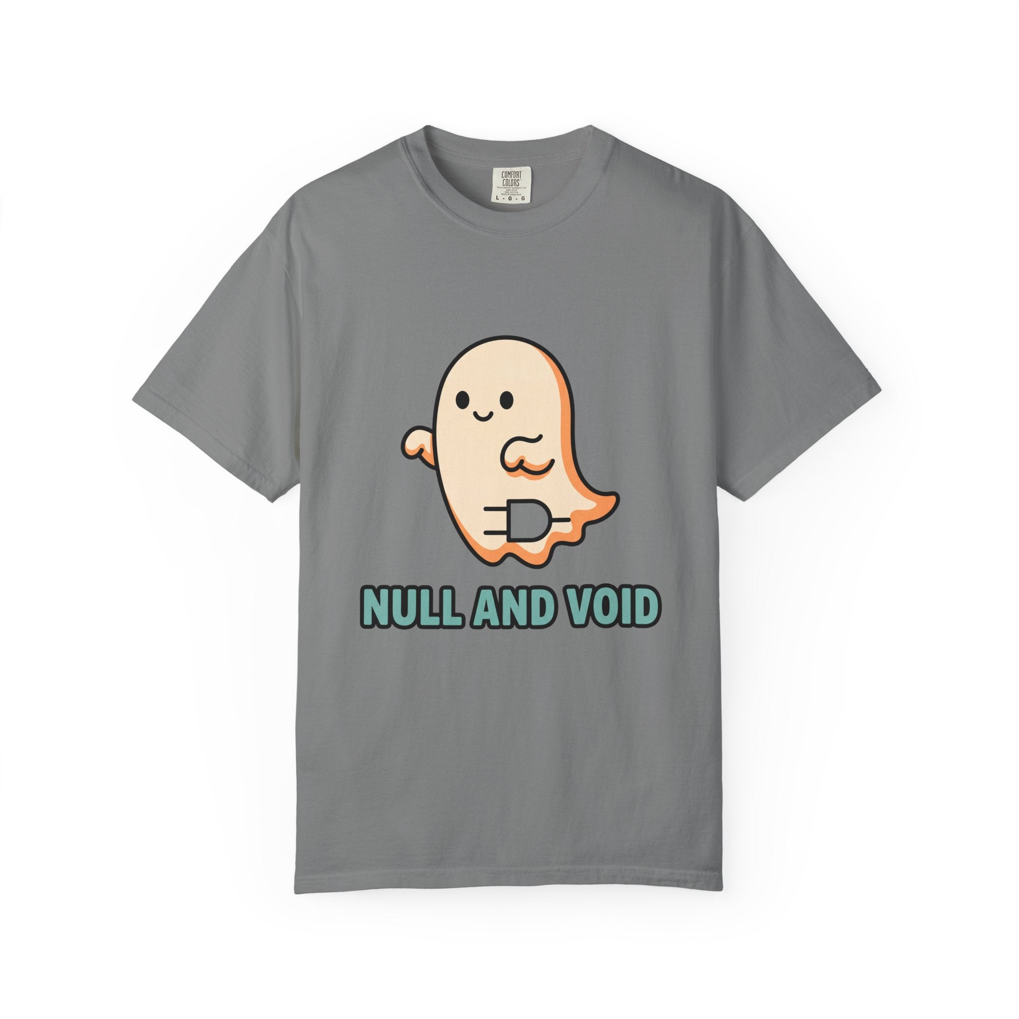 Null and Void ghost illustration T-shirt | Cute spooky graphic tee