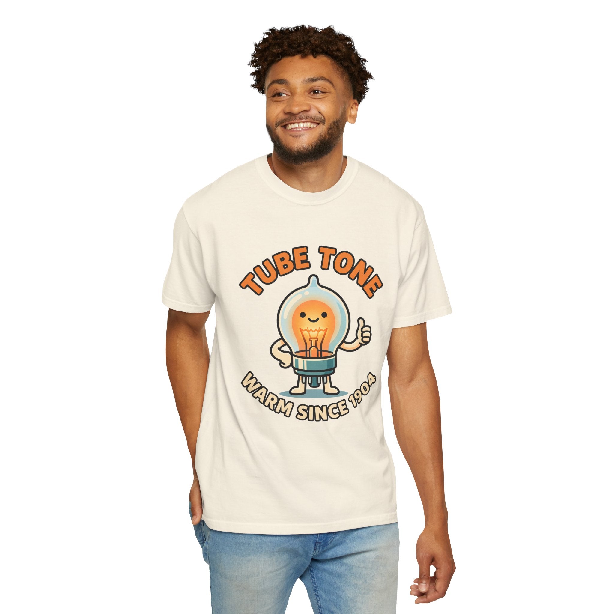 Tube Tone Light Bulb Tee | Vintage Radiant Lamp Illustration, Warm Since 1904