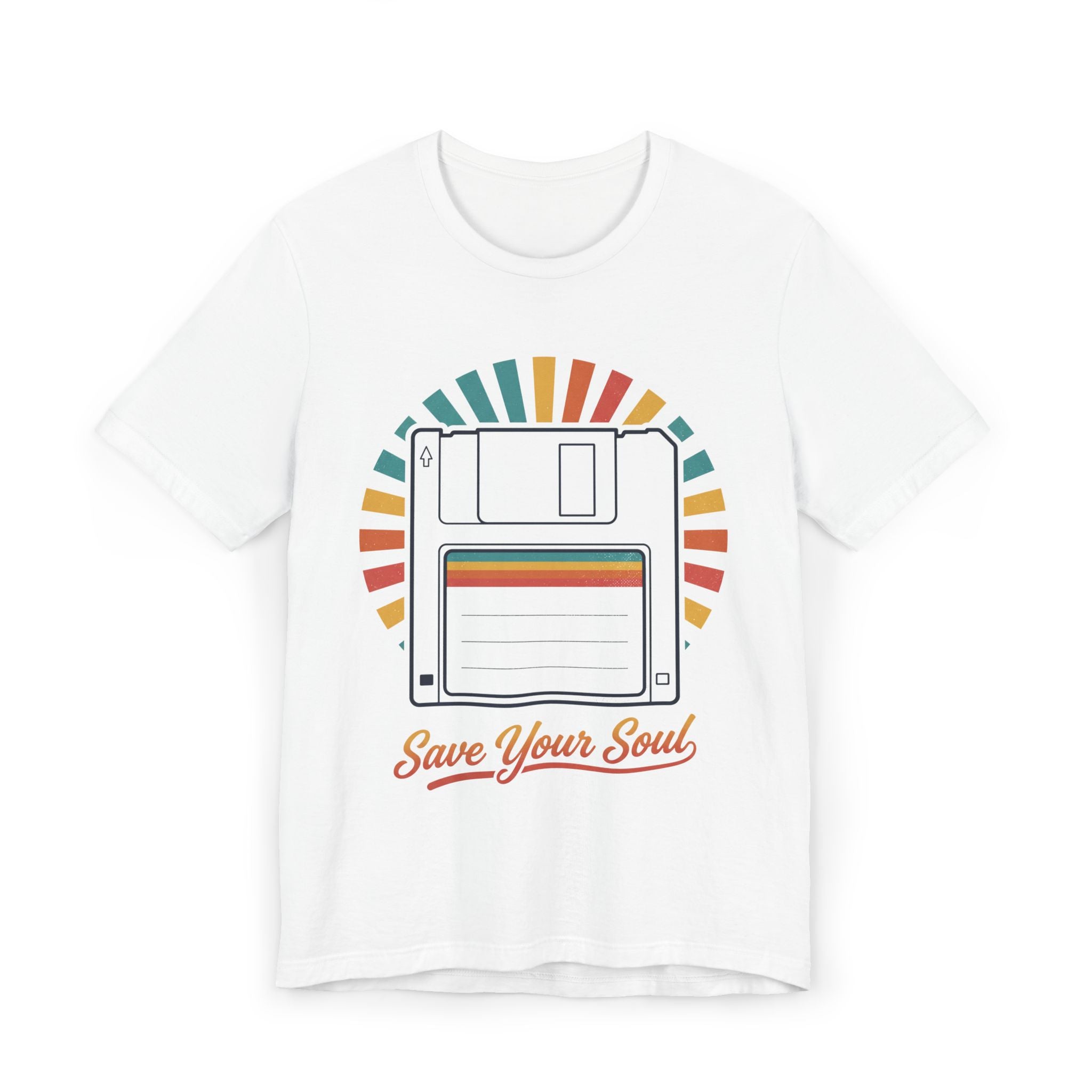 Vintage Floppy Disk T‑Shirt — "Save Your Soul" Retro Tech Graphic Tee