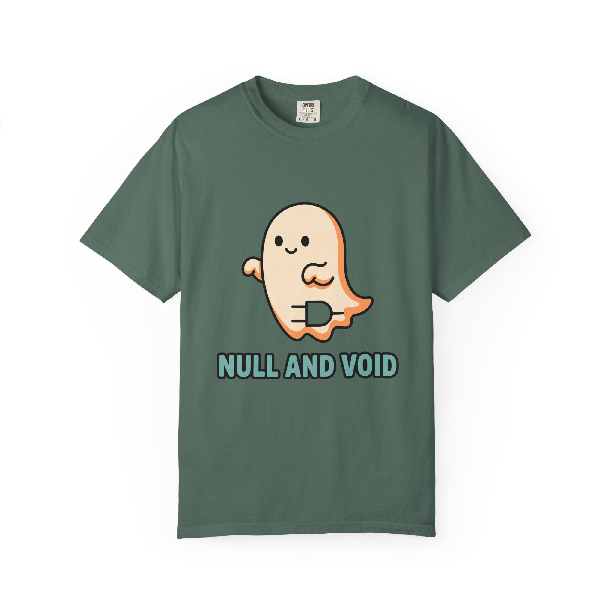 Null and Void ghost illustration T-shirt | Cute spooky graphic tee