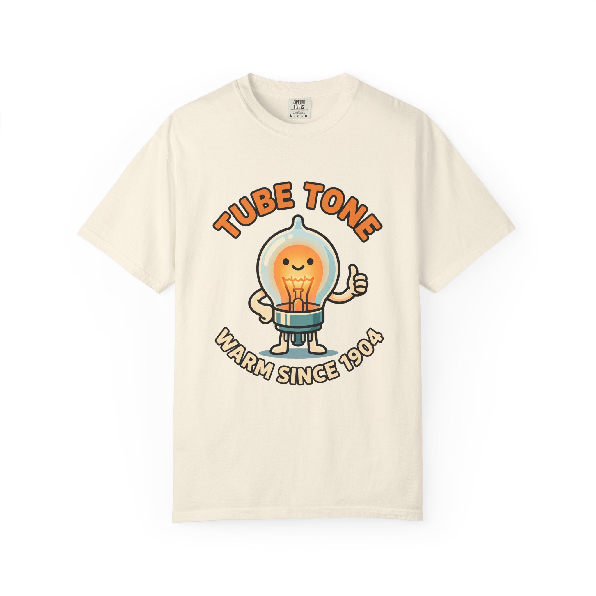 Tube Tone Light Bulb Tee | Vintage Radiant Lamp Illustration, Warm Since 1904
