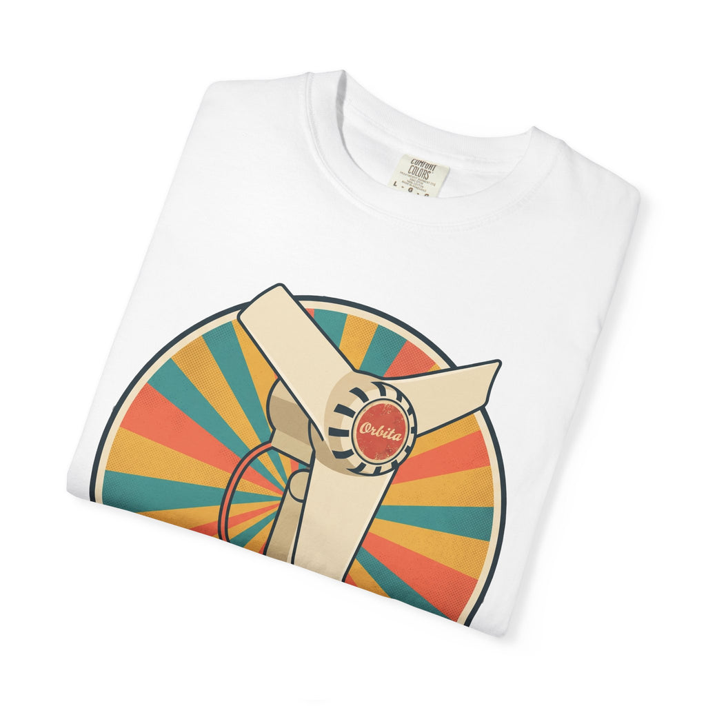 Retro Cuban Fan T-Shirt — "Descongélate" Vintage Tech Graphic Tee