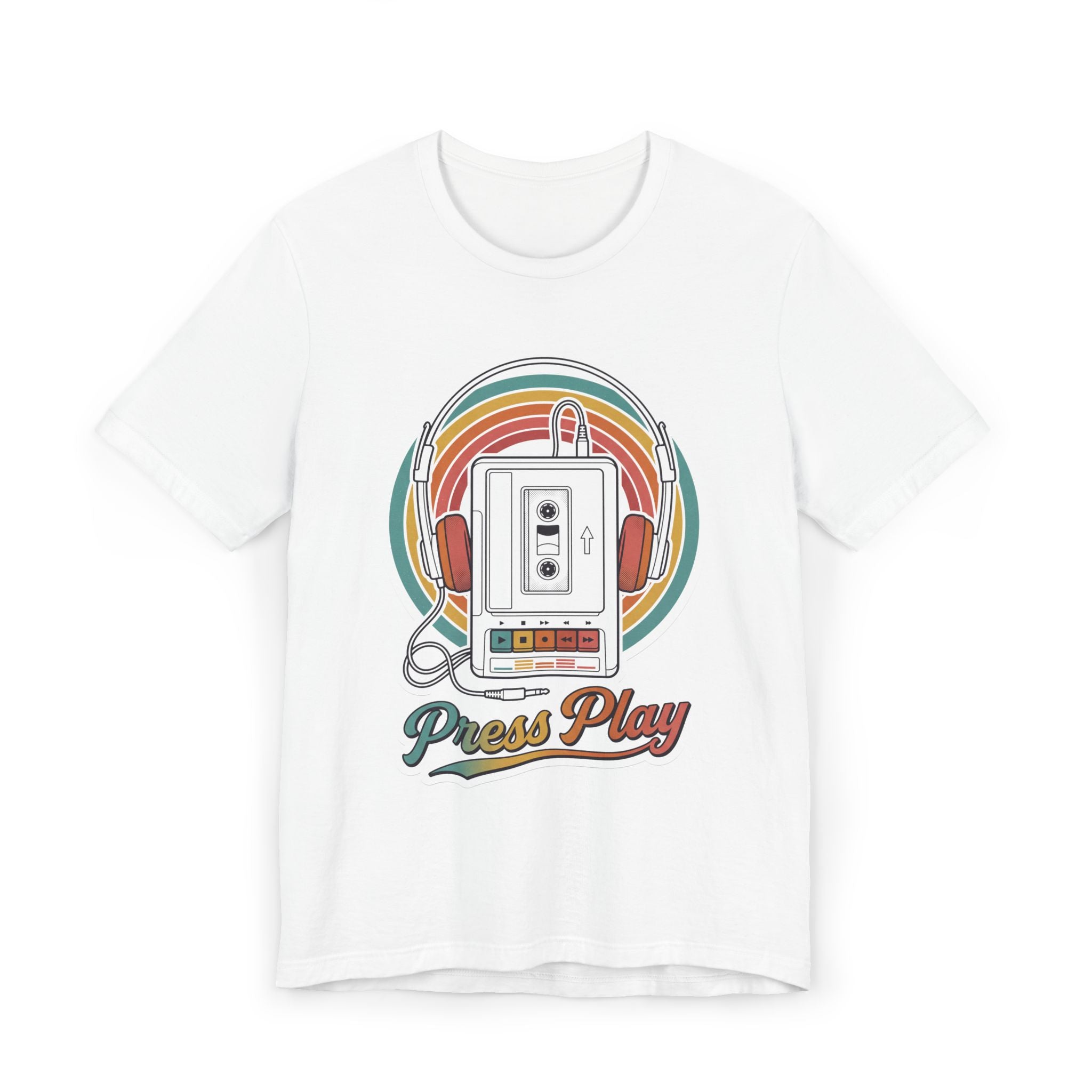 Retro Cassette 'Press Play' T‑Shirt