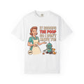 Robot Dog Poop Scooper T-Shirt | Retro Housewife Illustration