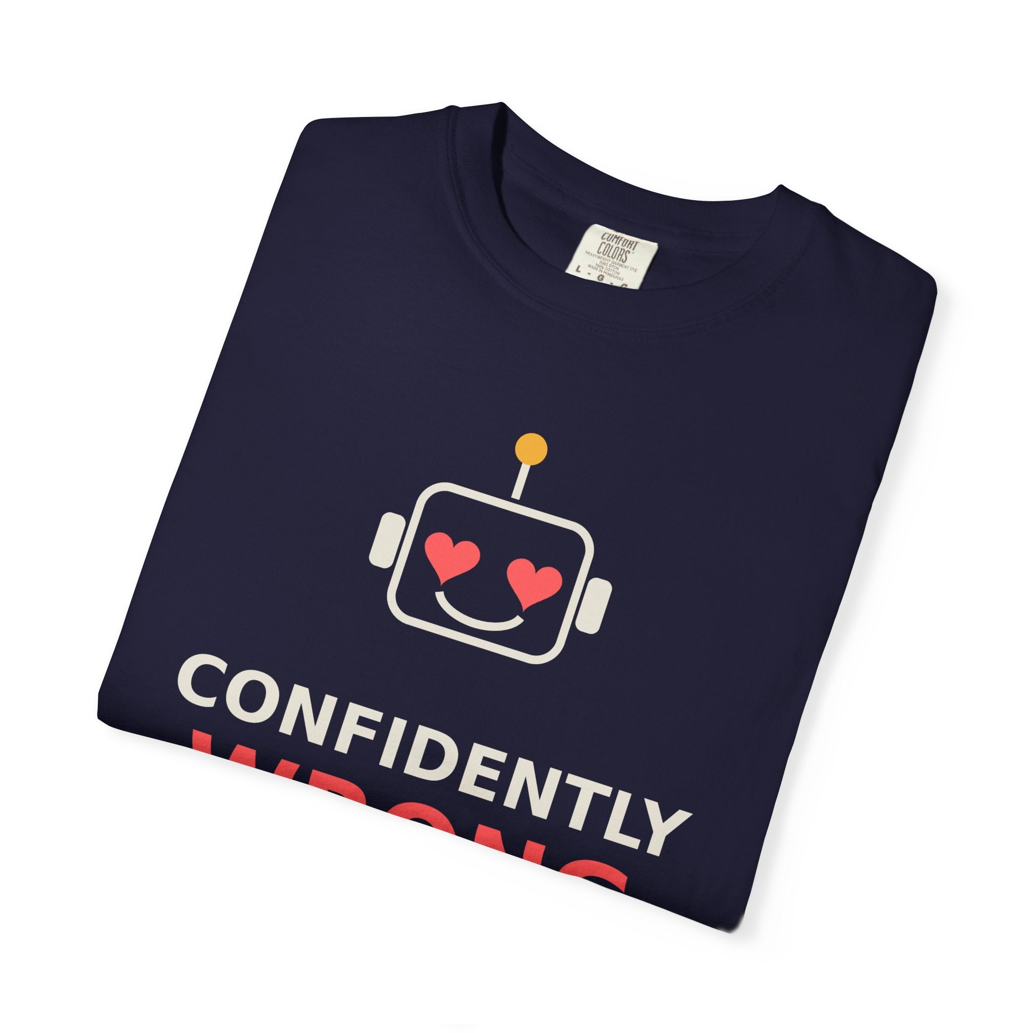 Confidently Wrong Funny AI T Shirt, AI Hallucination Meme Tee, Programmer Gift, Tech Humor Shirt, Chatbot Robot Nerd Gift for Coders