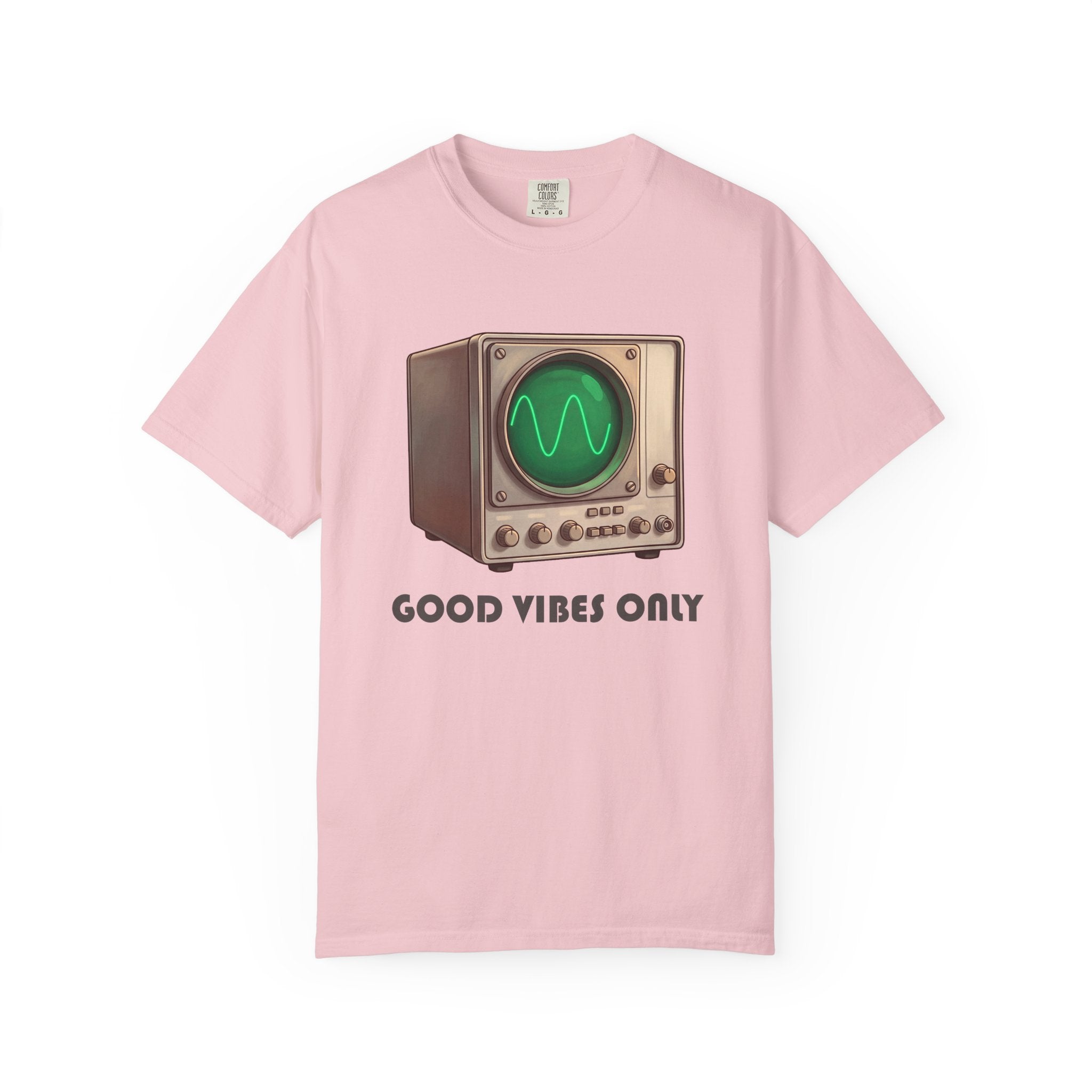 Vintage Oscilloscope Good Vibes Only T-shirt | Retro Electronics Tee