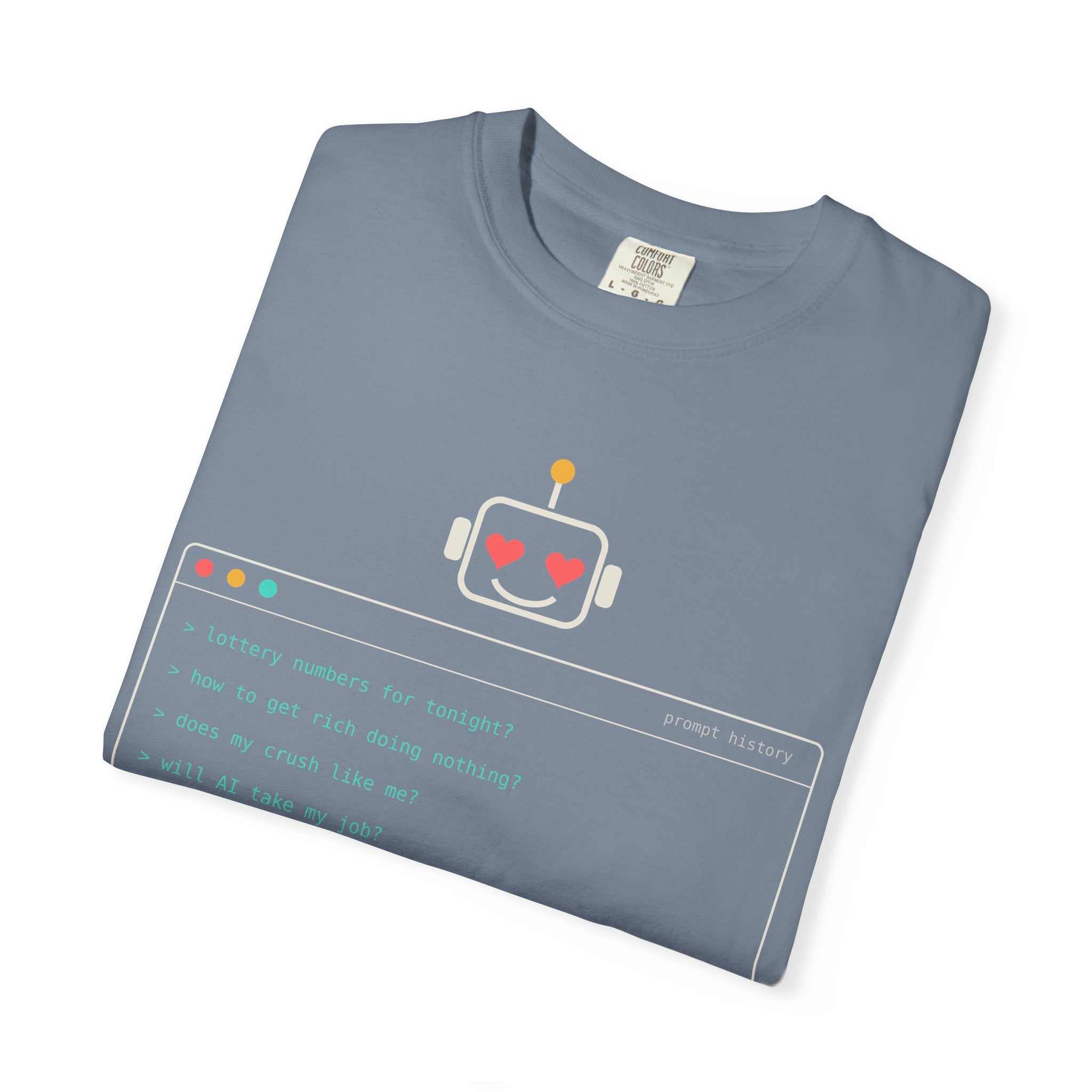 What We Ask AI Funny Meme T-Shirt, Lottery Numbers Crush Questions Tee, AI Humor Shirt, Programmer Nerd Gift, Tech Lover Gift for Coders