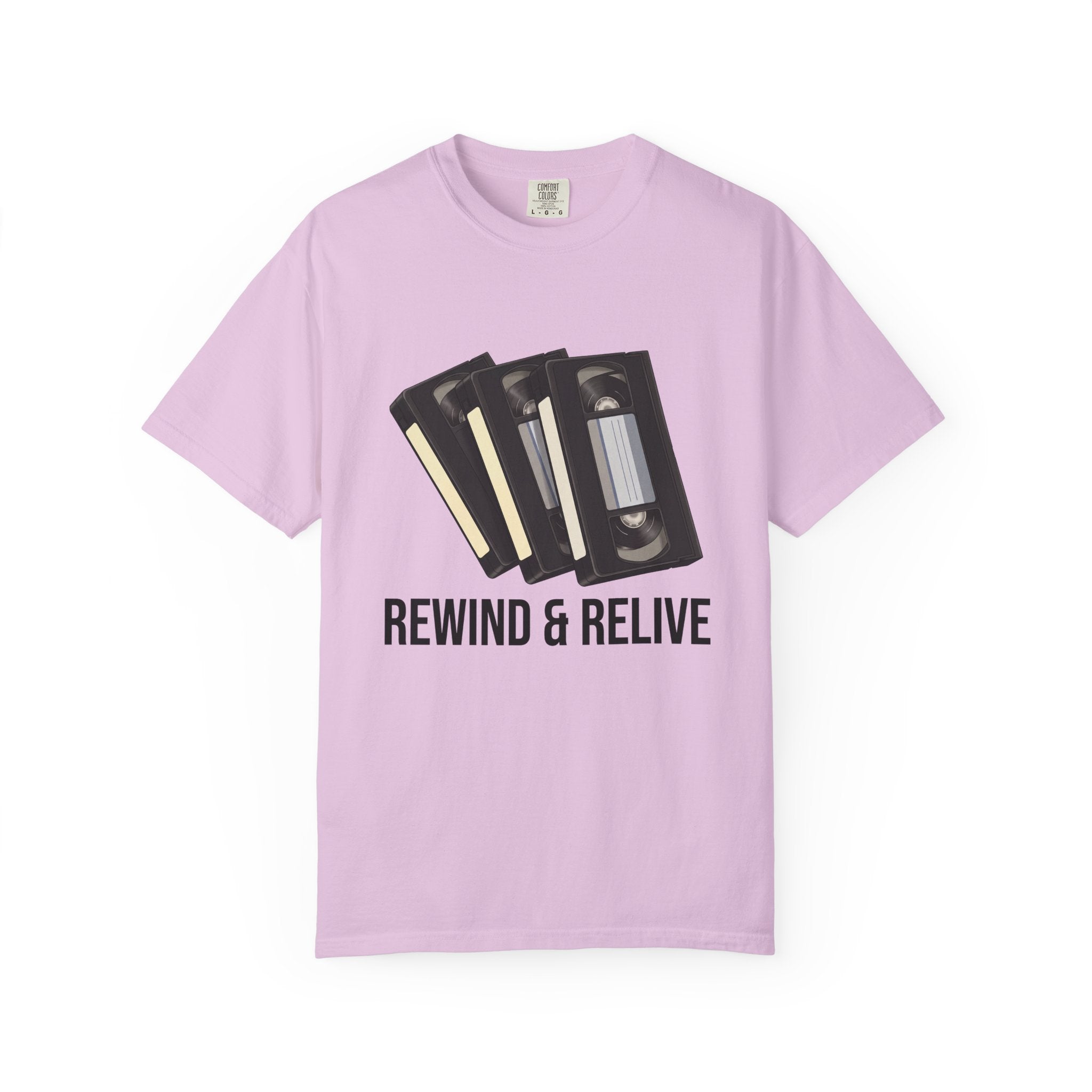 Rewind & Relive VHS Tape T-shirt | Retro Cassette Video Nostalgia