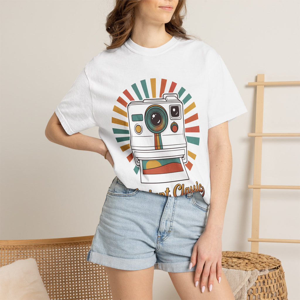 Retro Instant Camera T-shirt | Vintage Photography Tee, 80s Aesthetic