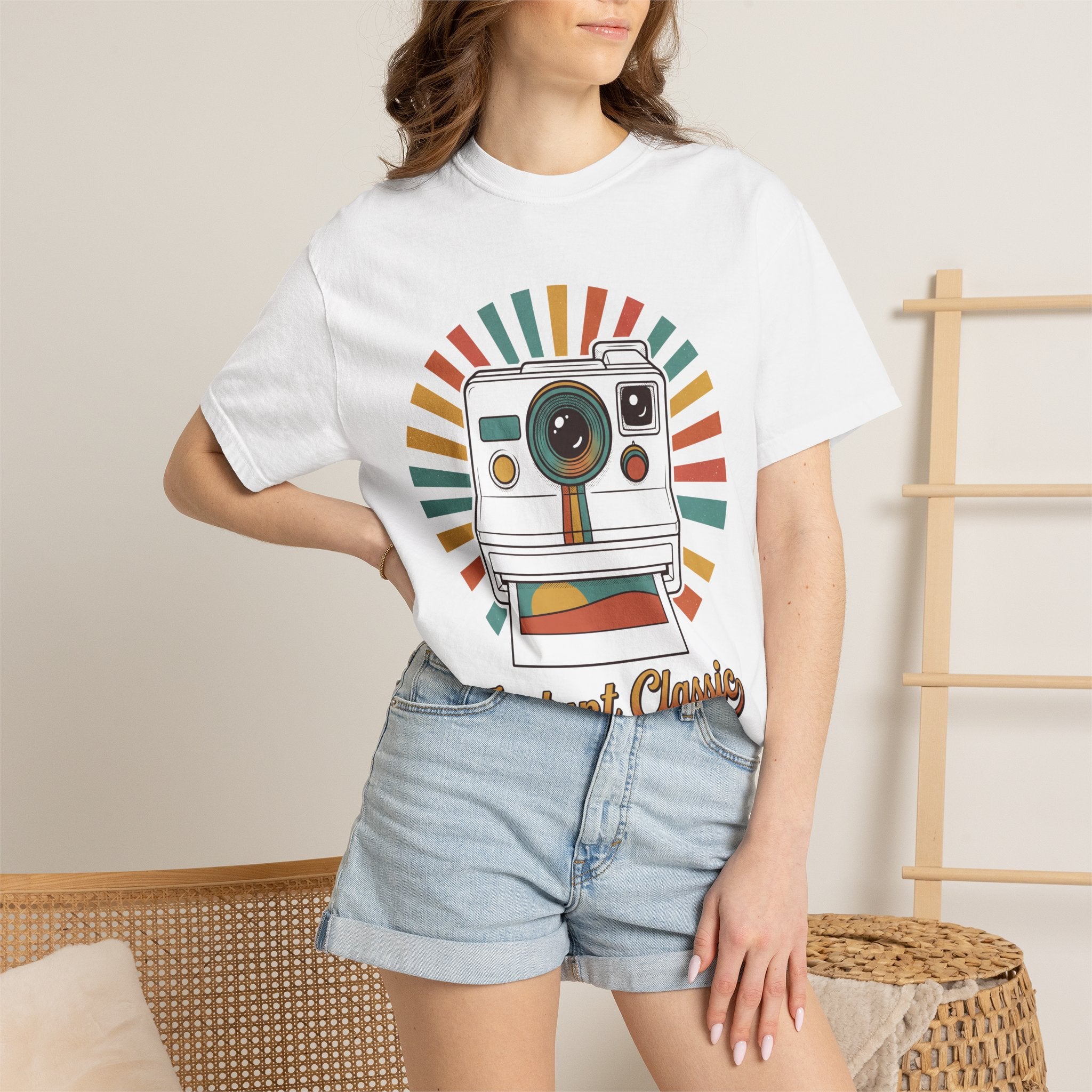 Retro Instant Camera T-shirt | Vintage Photography Tee, 80s Aesthetic