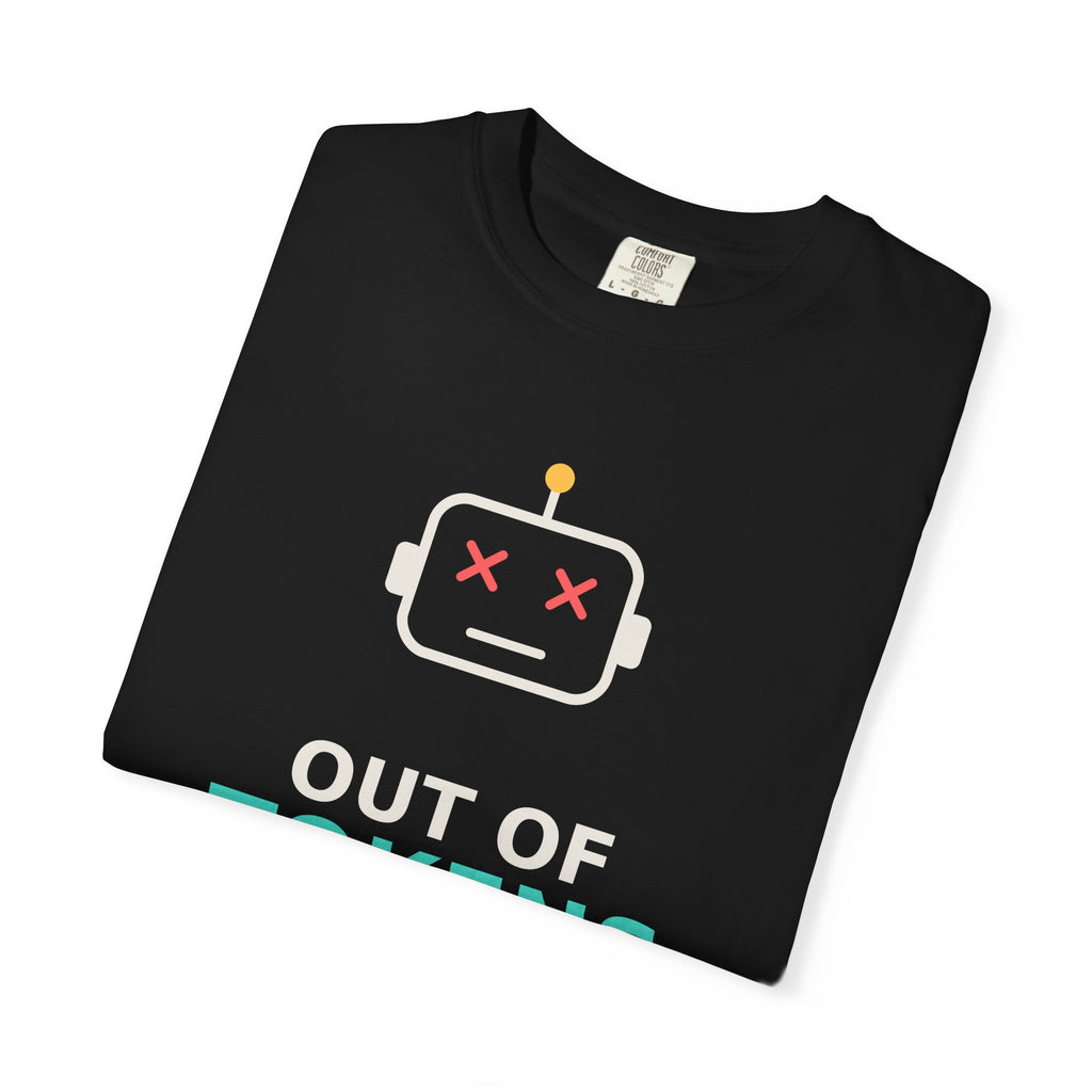 Out of Tokens Funny AI T-Shirt, Prompt Engineer Gift, Programmer Developer Tee, AI Meme Shirt for Coders, Machine Learning Tech Humor