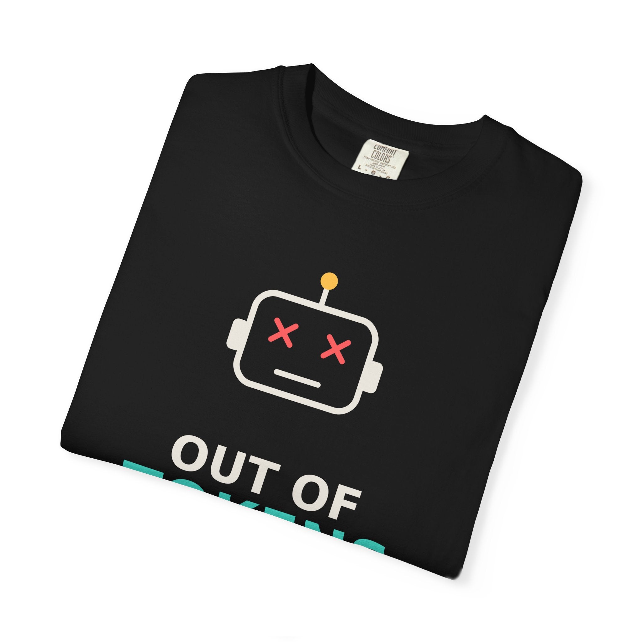 Out of Tokens Funny AI T-Shirt, Prompt Engineer Gift, Programmer Developer Tee, AI Meme Shirt for Coders, Machine Learning Tech Humor